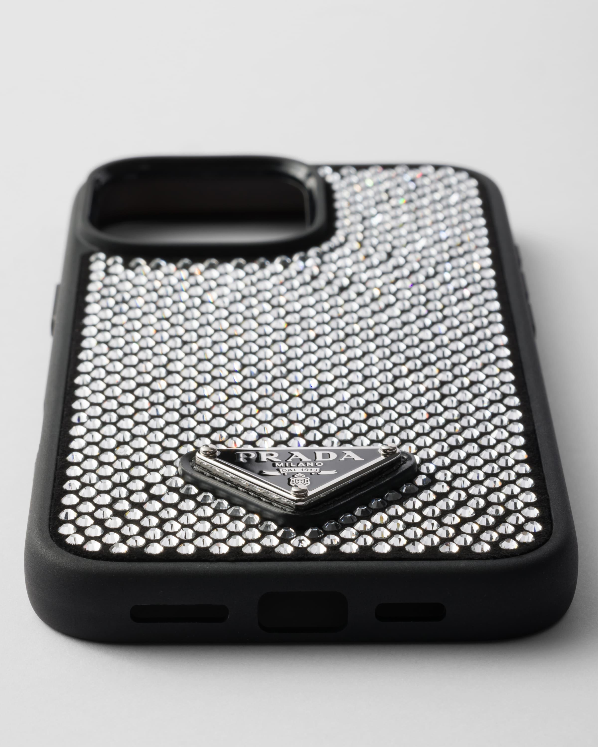 Prada Studded Cover For Iphone 16 Pro Max in Gray | Lyst