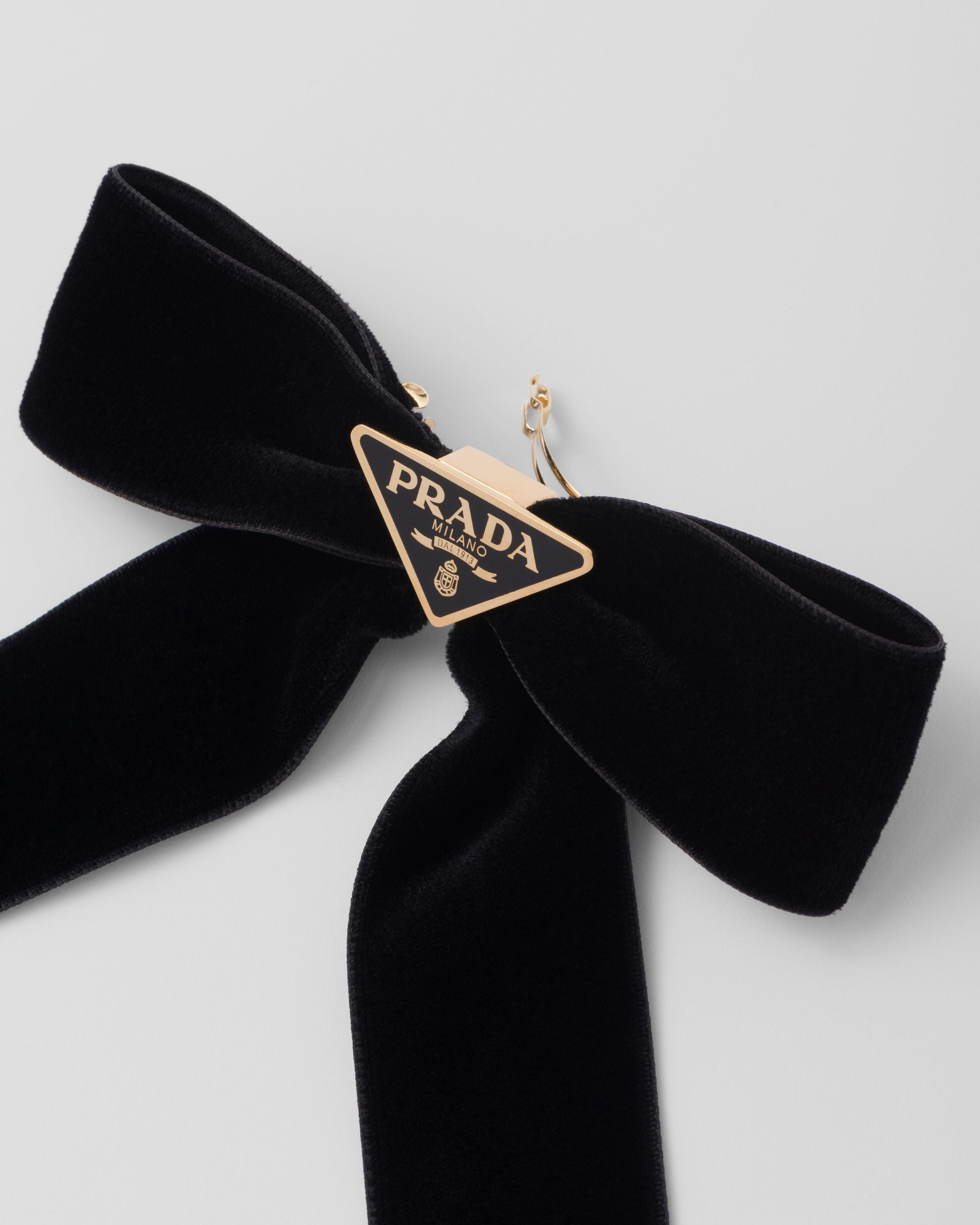 Prada Velvet Hair Clip in Black | Lyst Prada Velvet Hair Clip in Black | Lyst