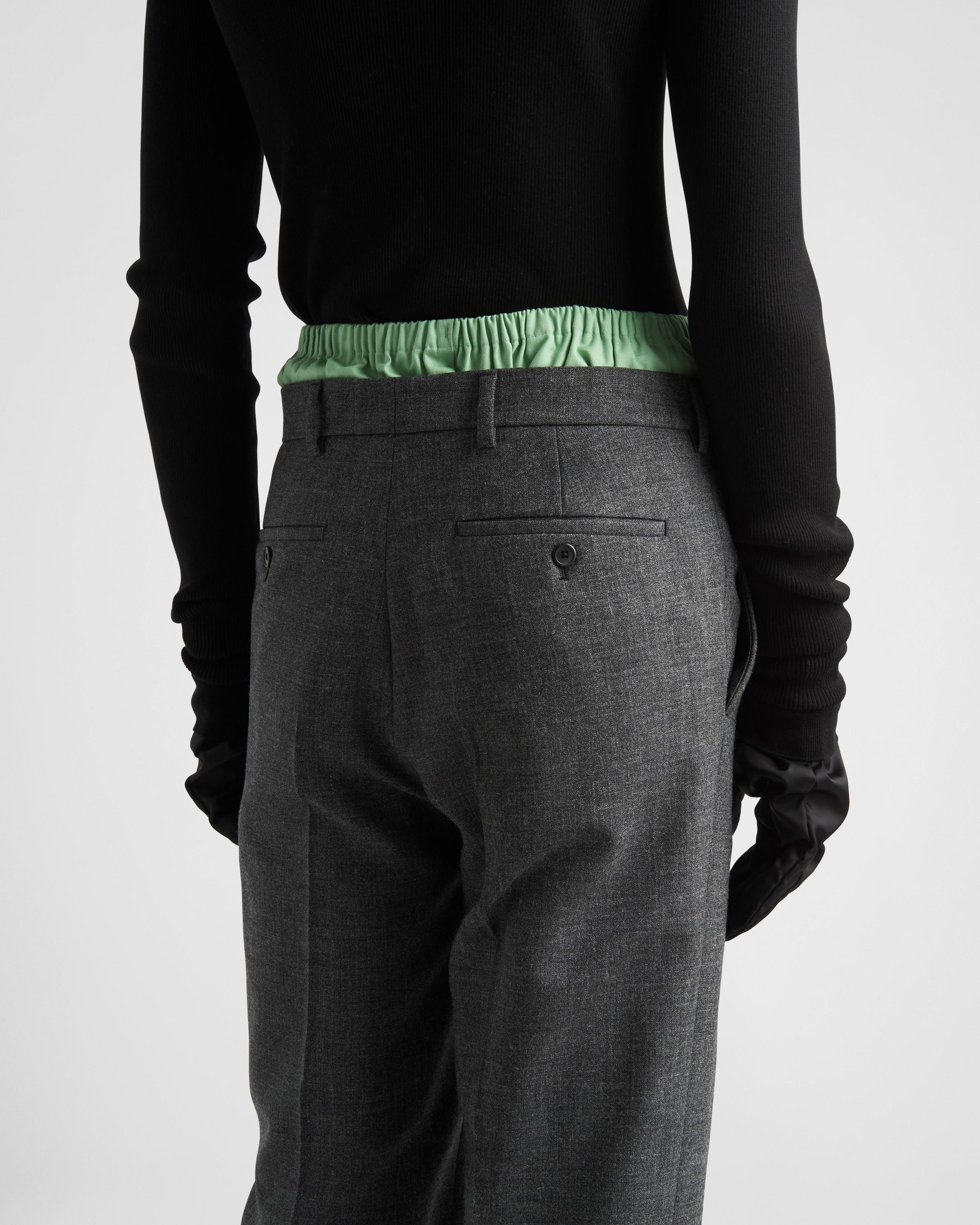 Prada Wool Pants in Gray for Men | Lyst