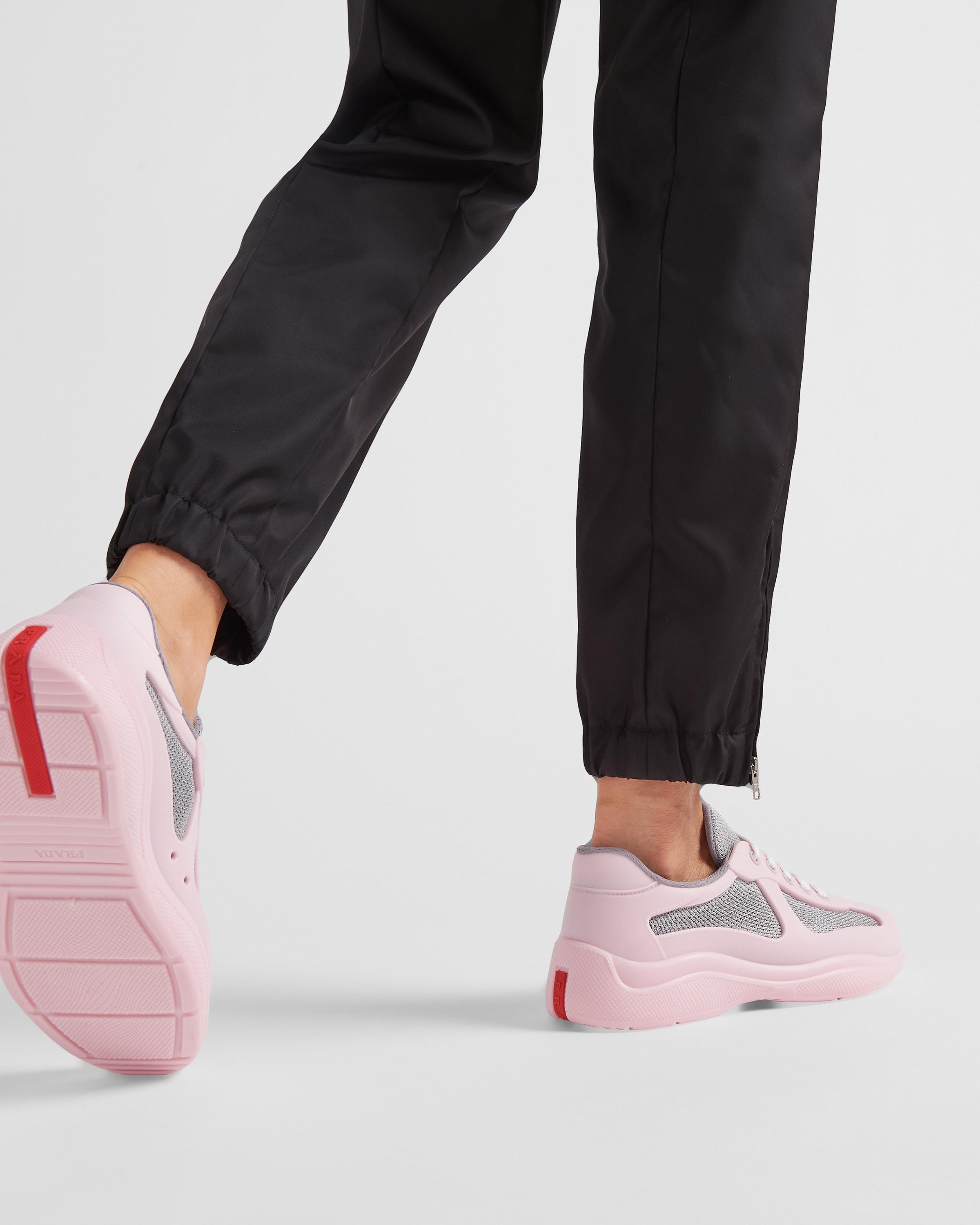 Prada America S Cup Soft Rubber And Bike Fabric Sneakers in Pink Lyst UK