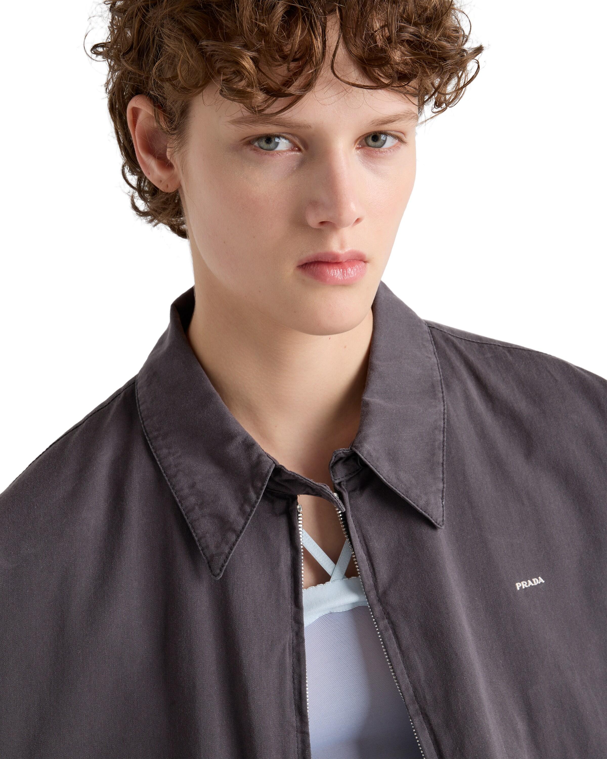 Prada Old Gabardine Blouson Jacket in Blue | Lyst