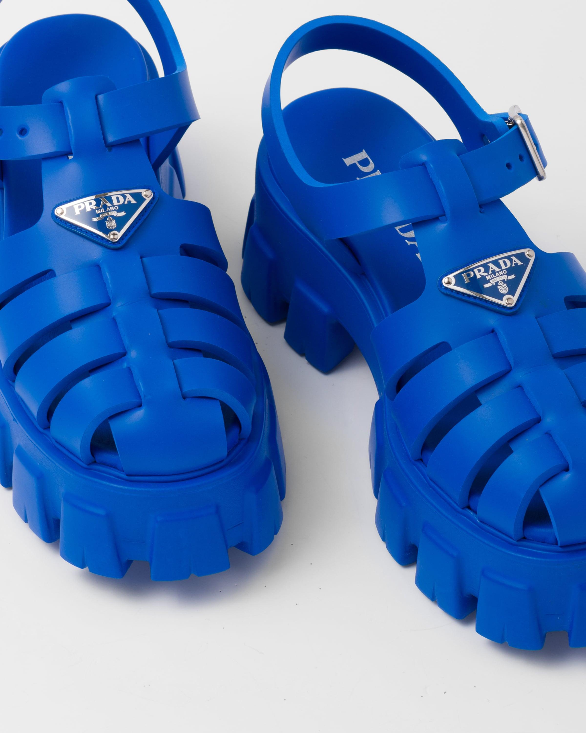 Prada Foam Rubber Sandals in Blue | Lyst
