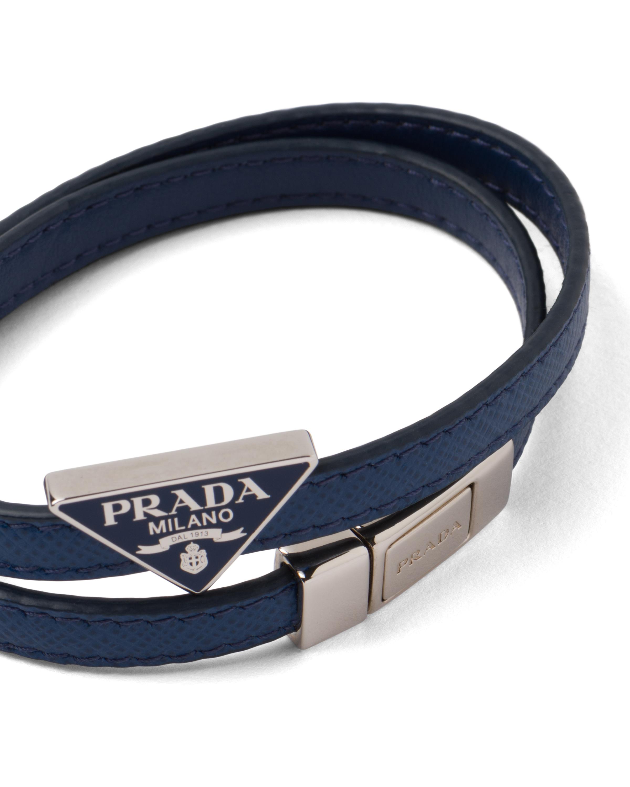 Prada men's leather bracelet Clearance