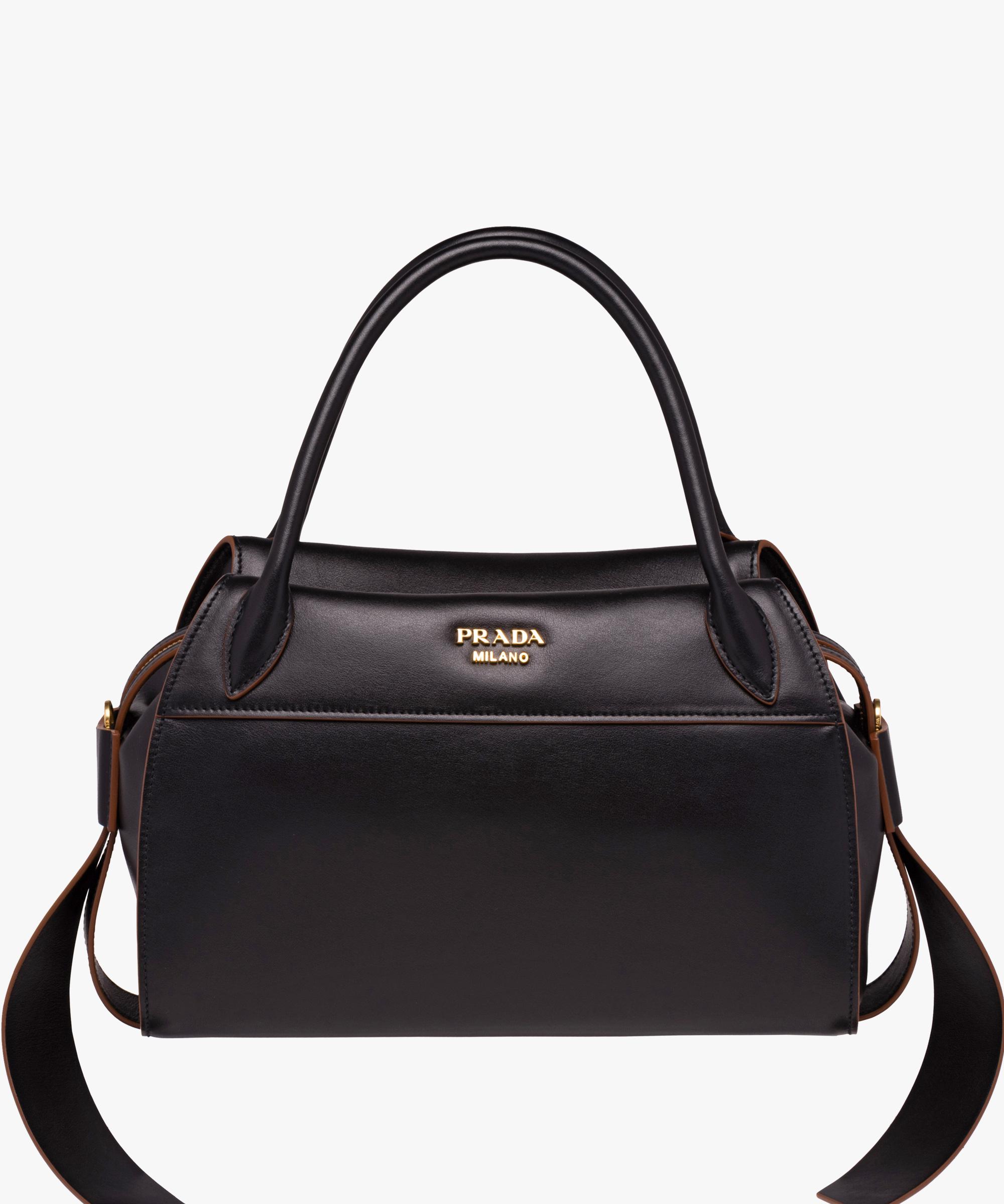 Prada Leather Bowling Ribbon Bag in Black Lyst