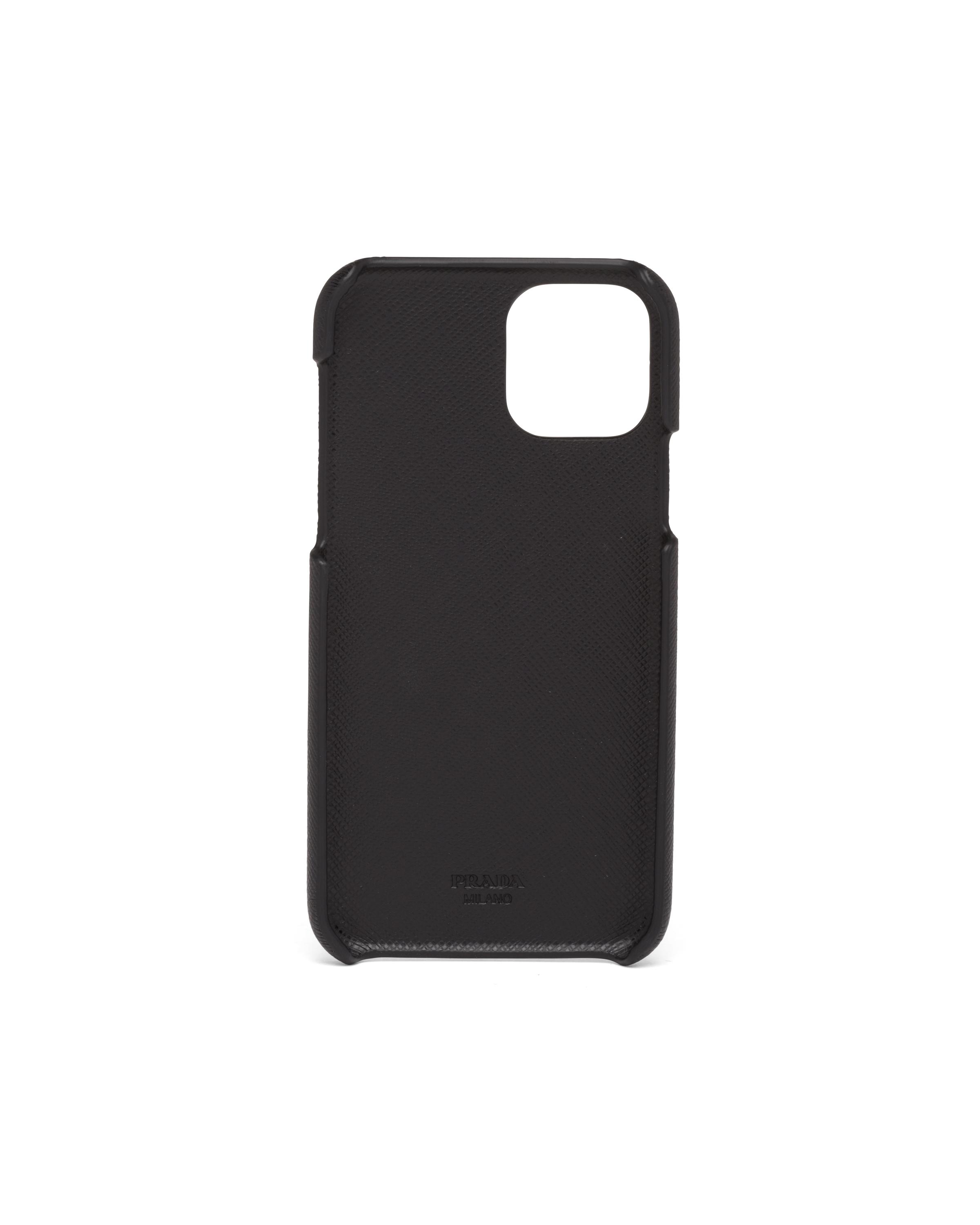 Prada Leather Logo Plaque Iphone 11 Pro Case in Nero (Black) - Lyst
