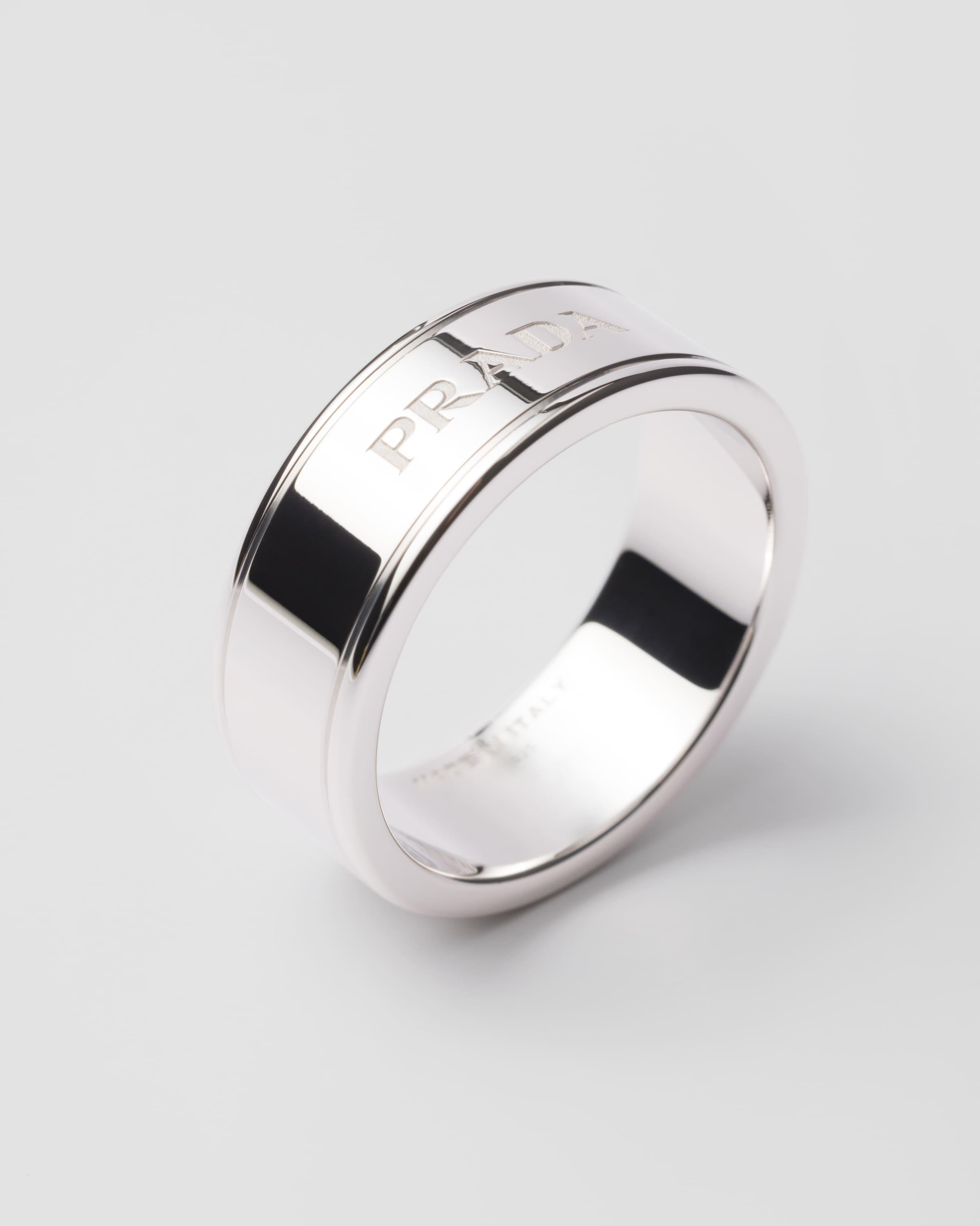 Prada Logo Jewels Ring in Metallic for Men | Lyst