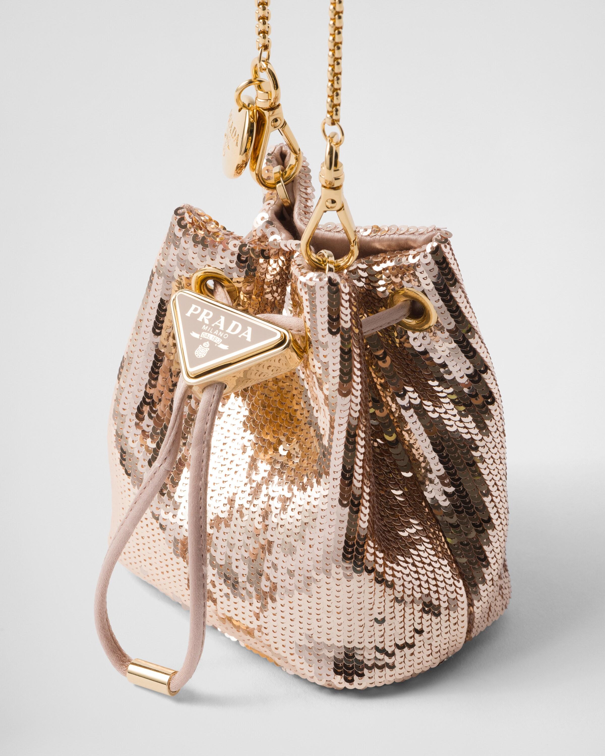 PRADA＊Triangular sequined pouch スパンコールバッグ＊送料込 PRADA＊Triangular sequined pouch スパンコールバッグ＊送料込