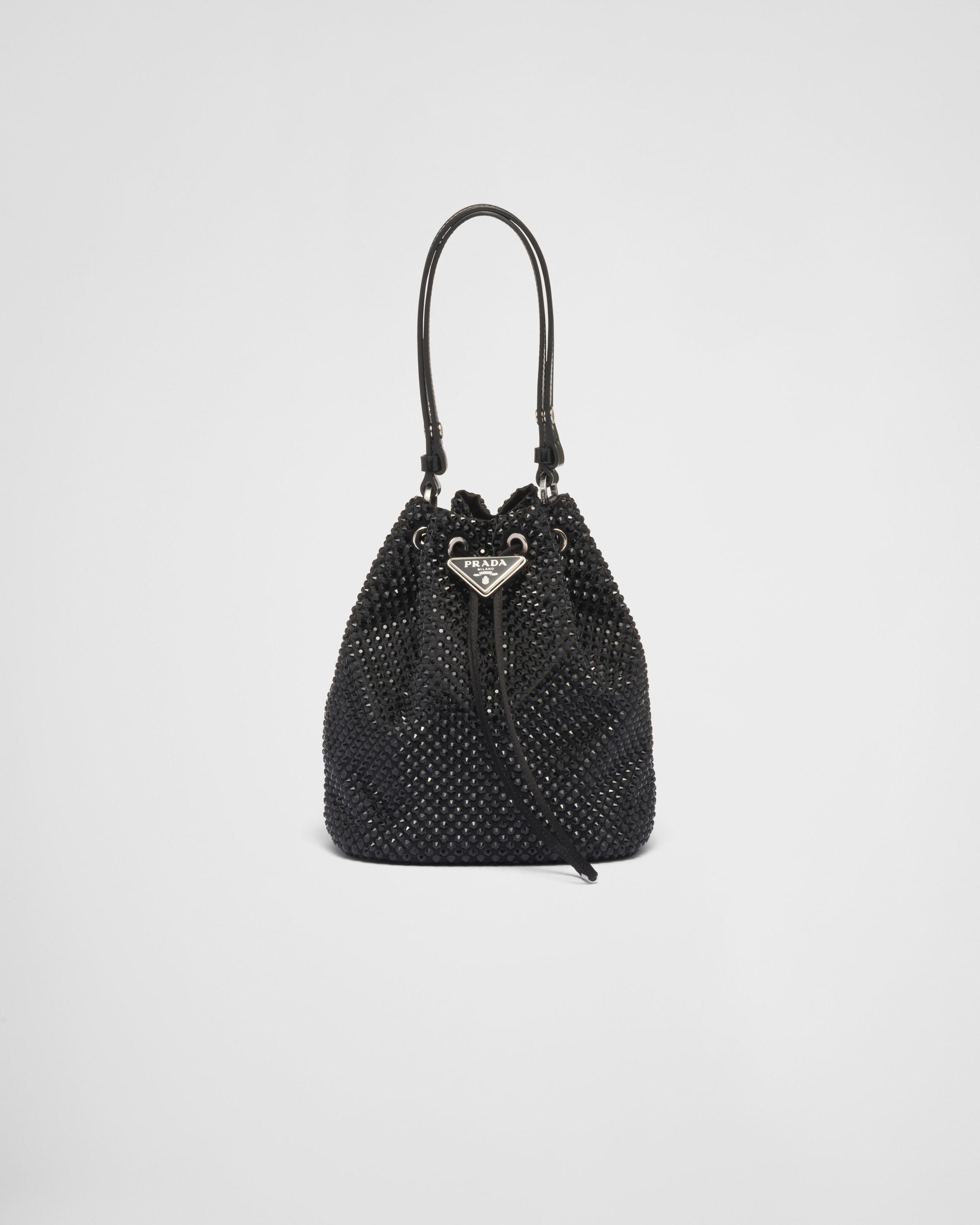 Prada Satin Bag With Crystals (Black)