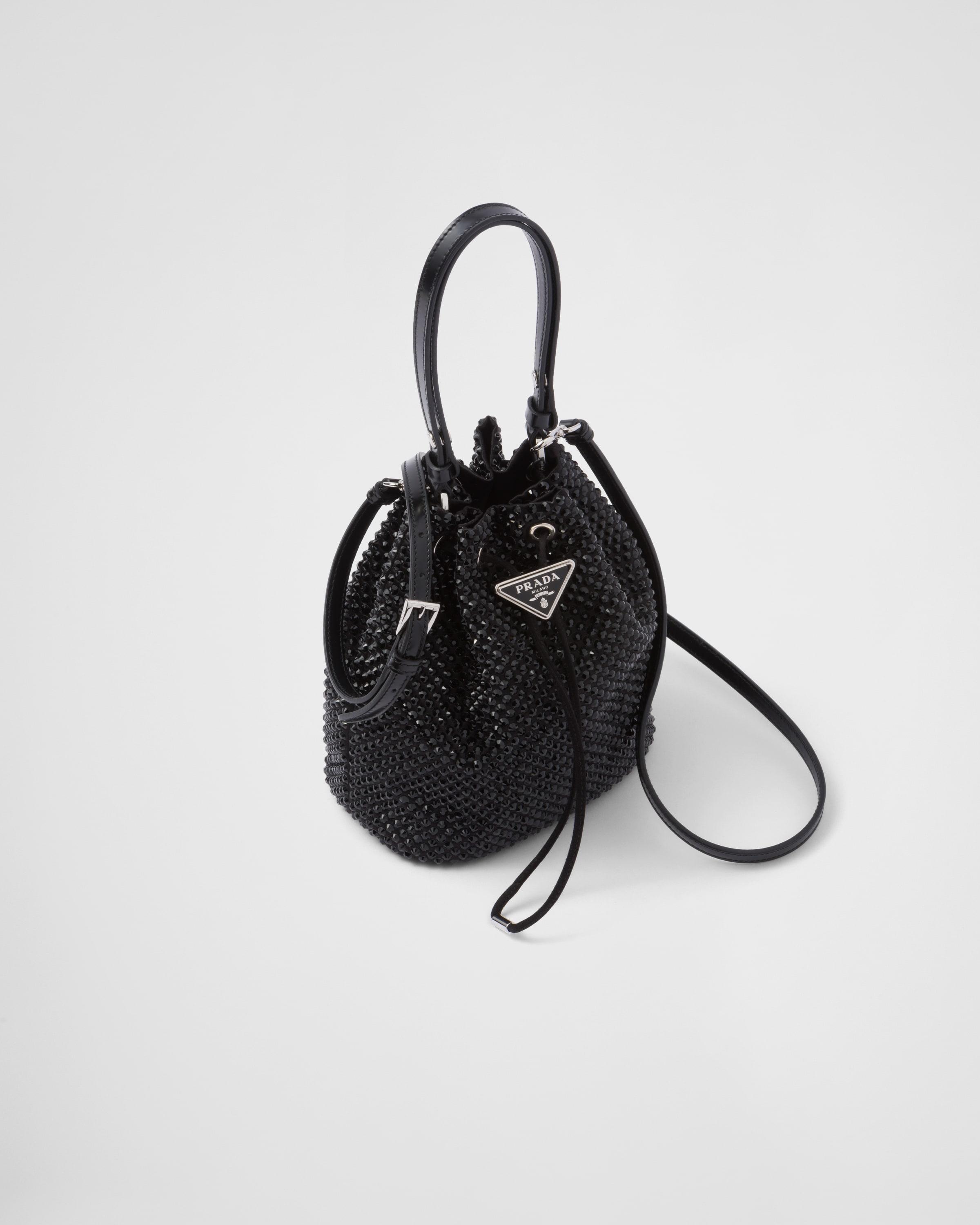Prada Satin Mini bag With Crystals in Black Lyst UK