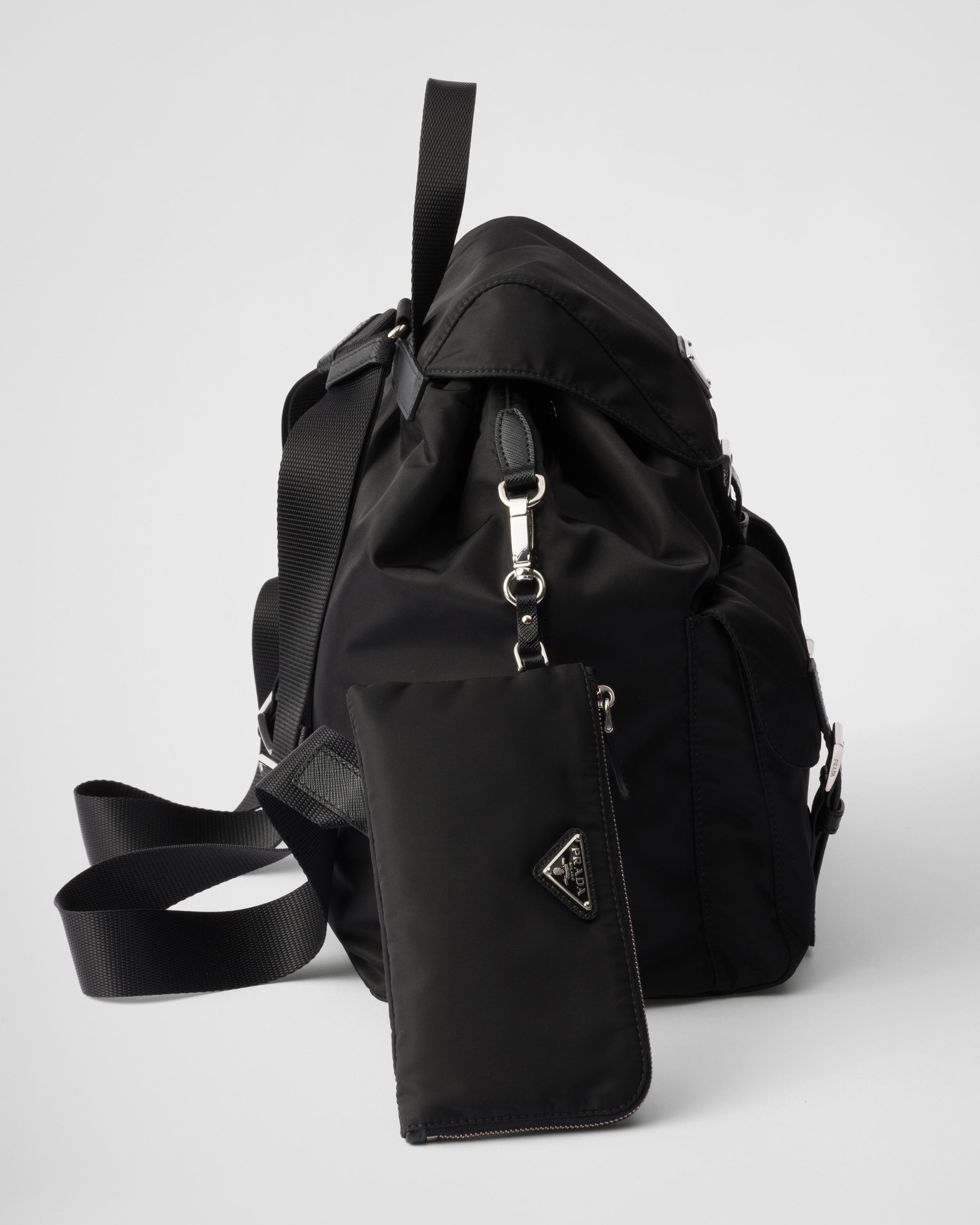 Prada Re-Nylon Medium Backpack With Pouch in Black | Lyst