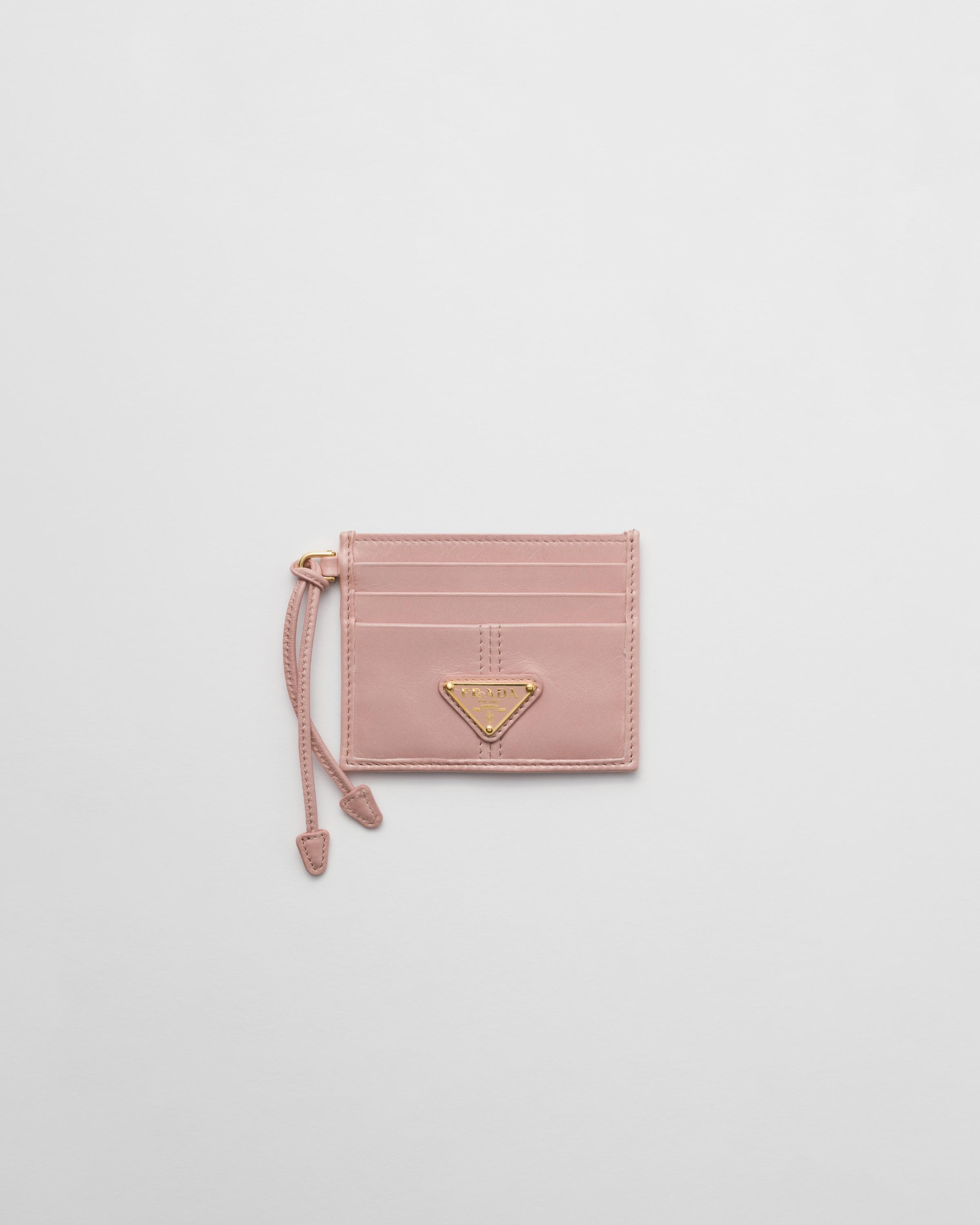 Prada card holder pink hotsell