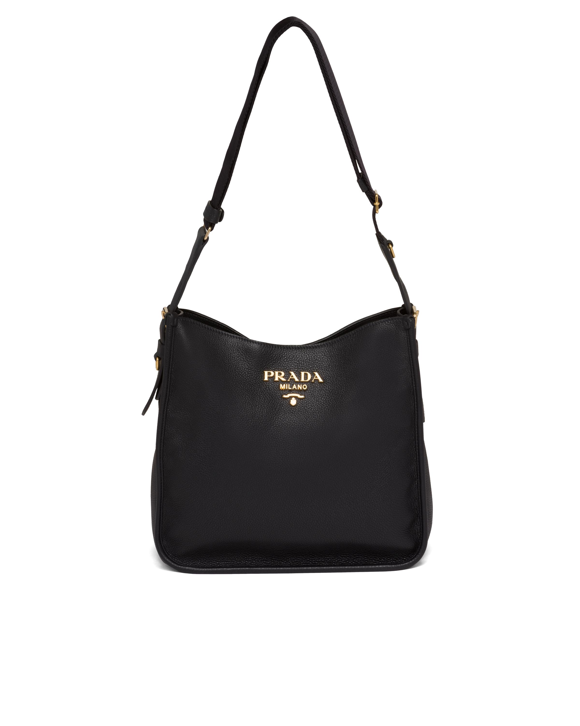 Prada Leather Hobo Bag in Black Lyst