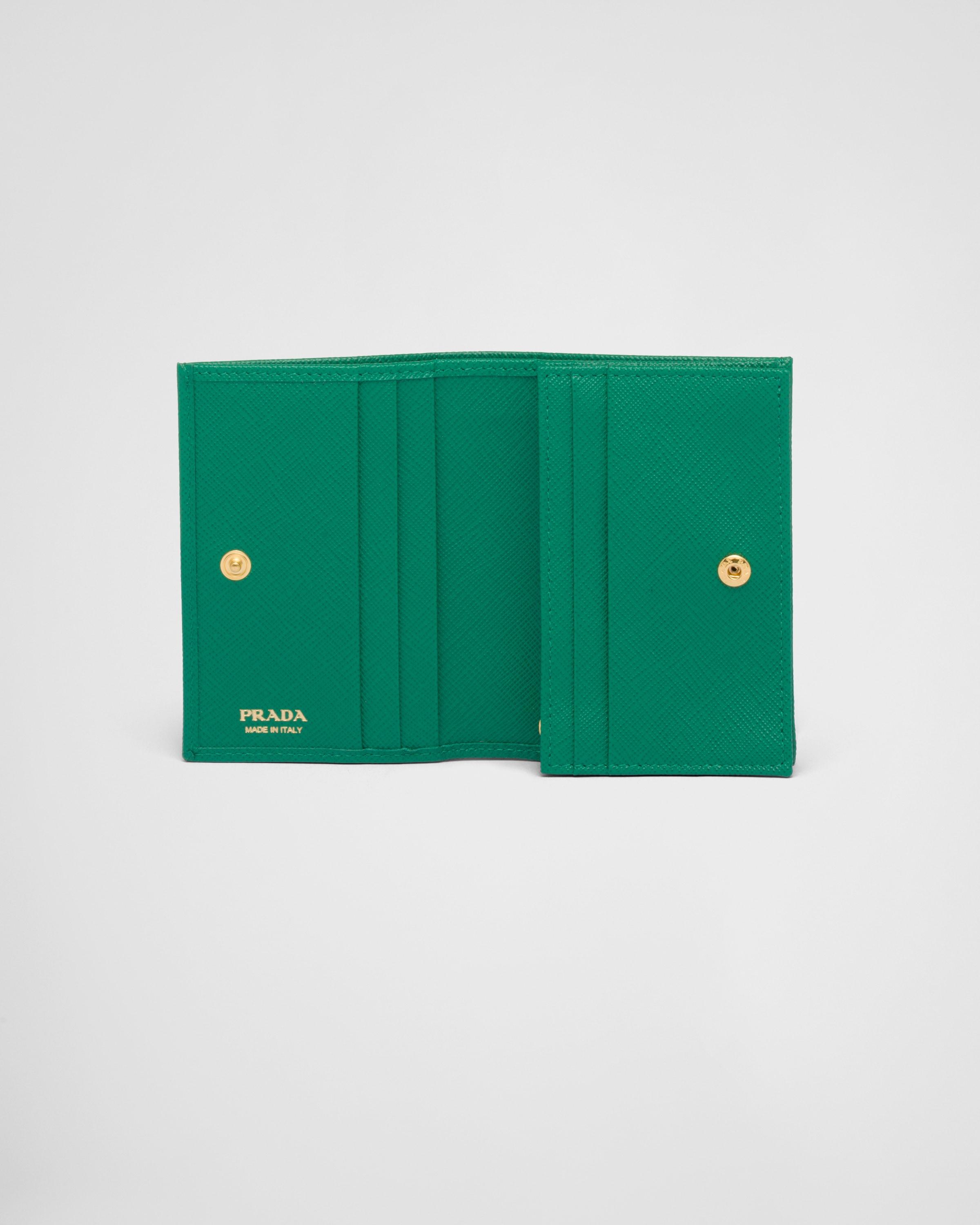 Prada Small Saffiano Leather Wallet in Green Lyst