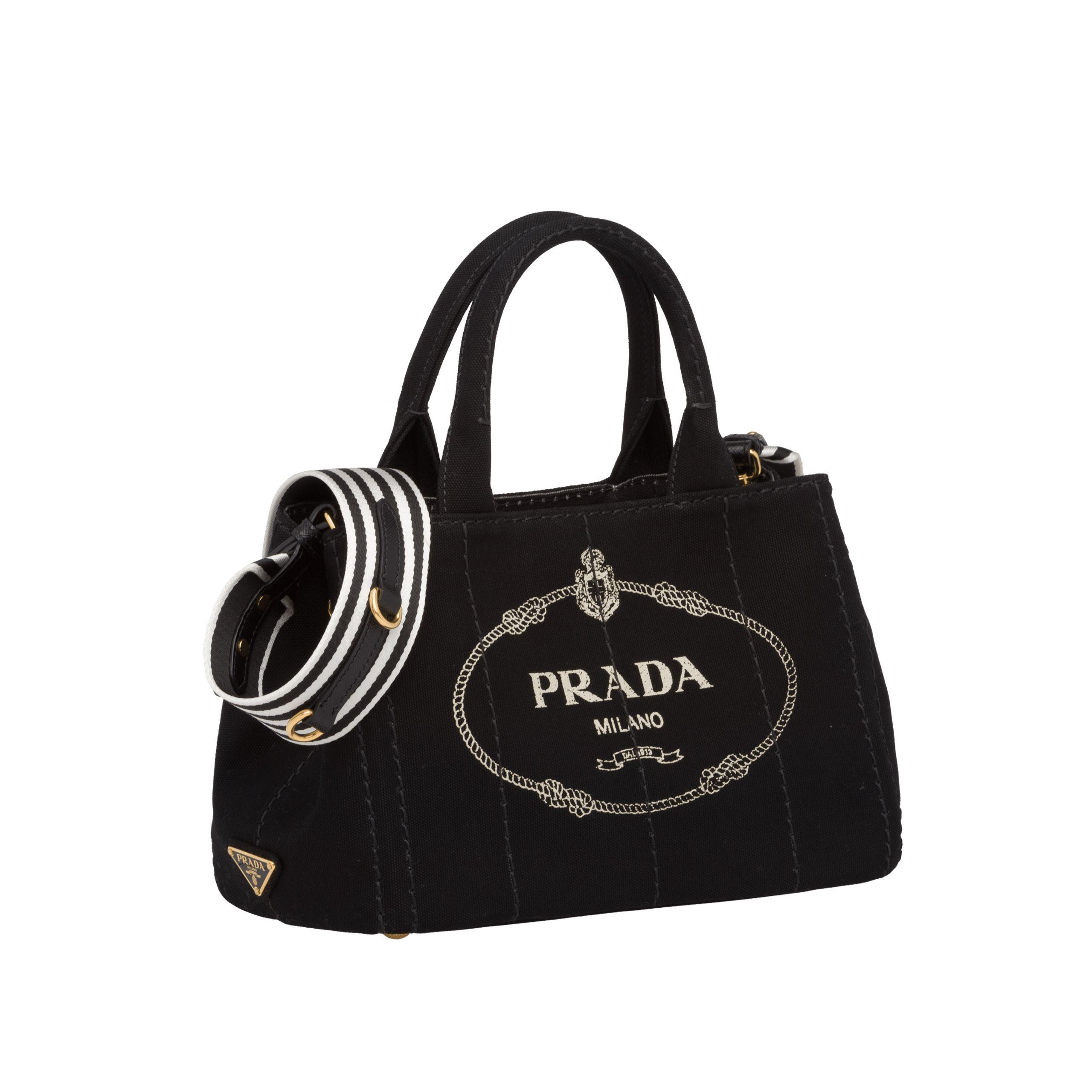 prada fabric printed tote
