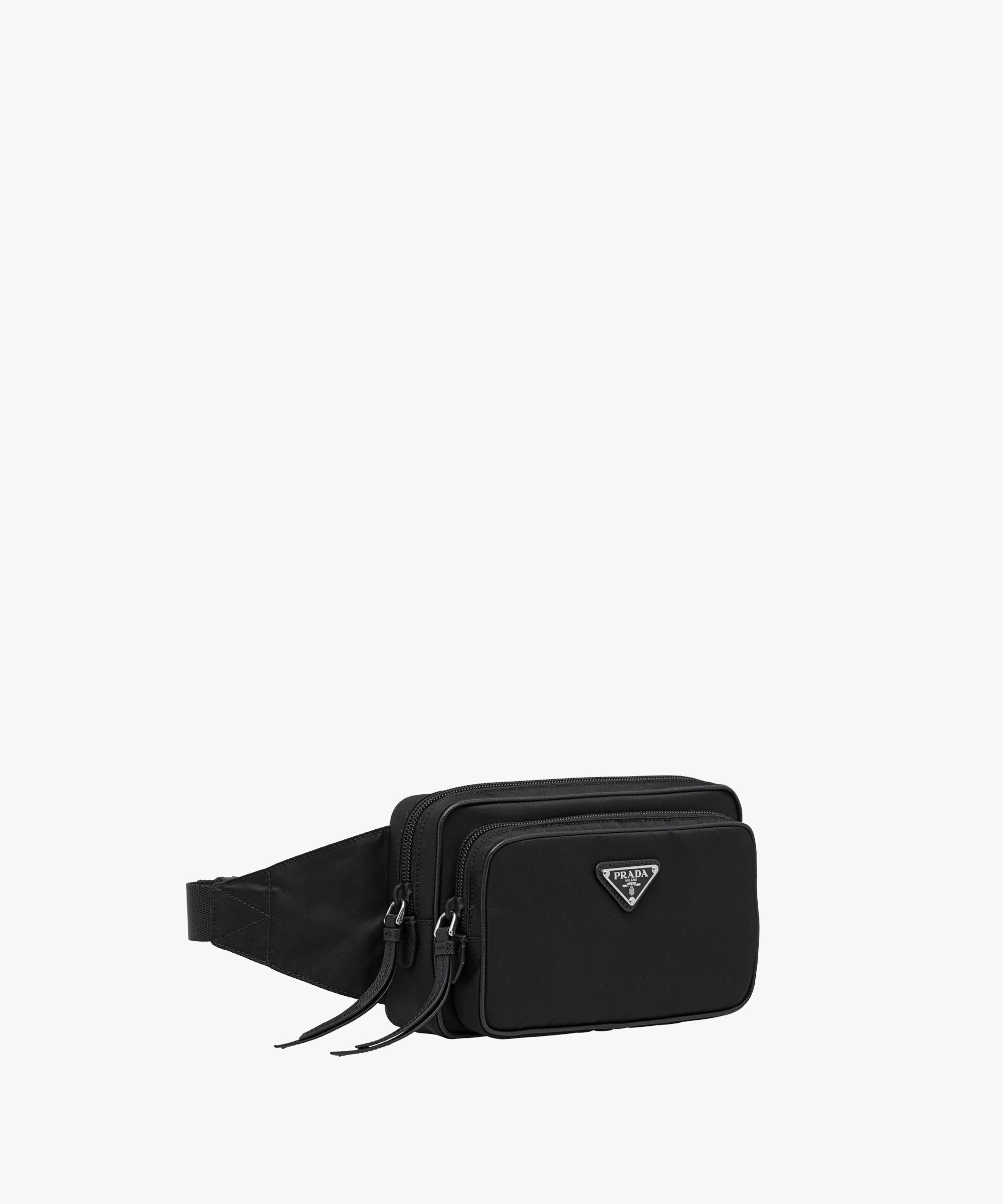 Prada Synthetic Nylon And Leather Belt Bag in Black for Men - Lyst