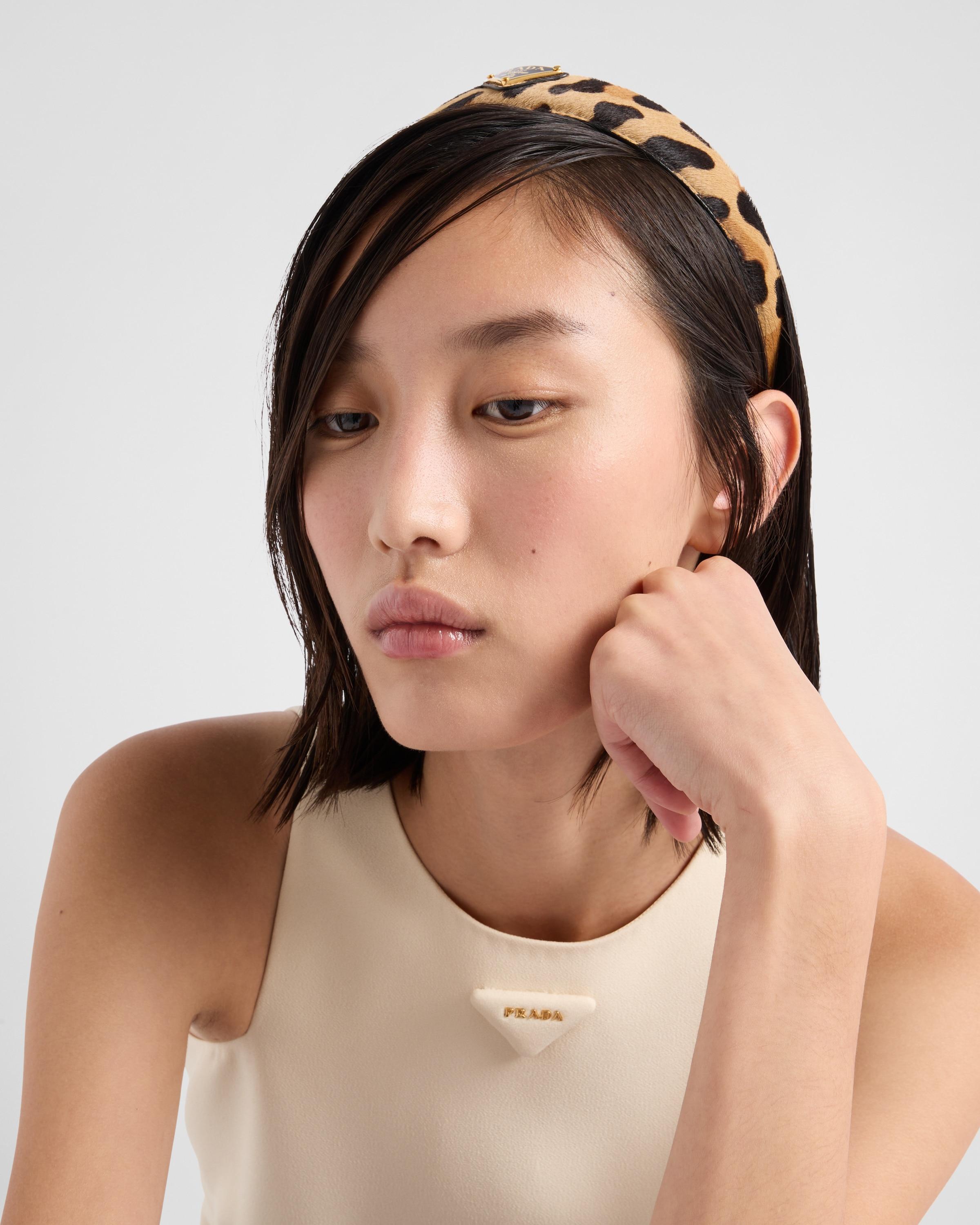Prada studded leather headband sales