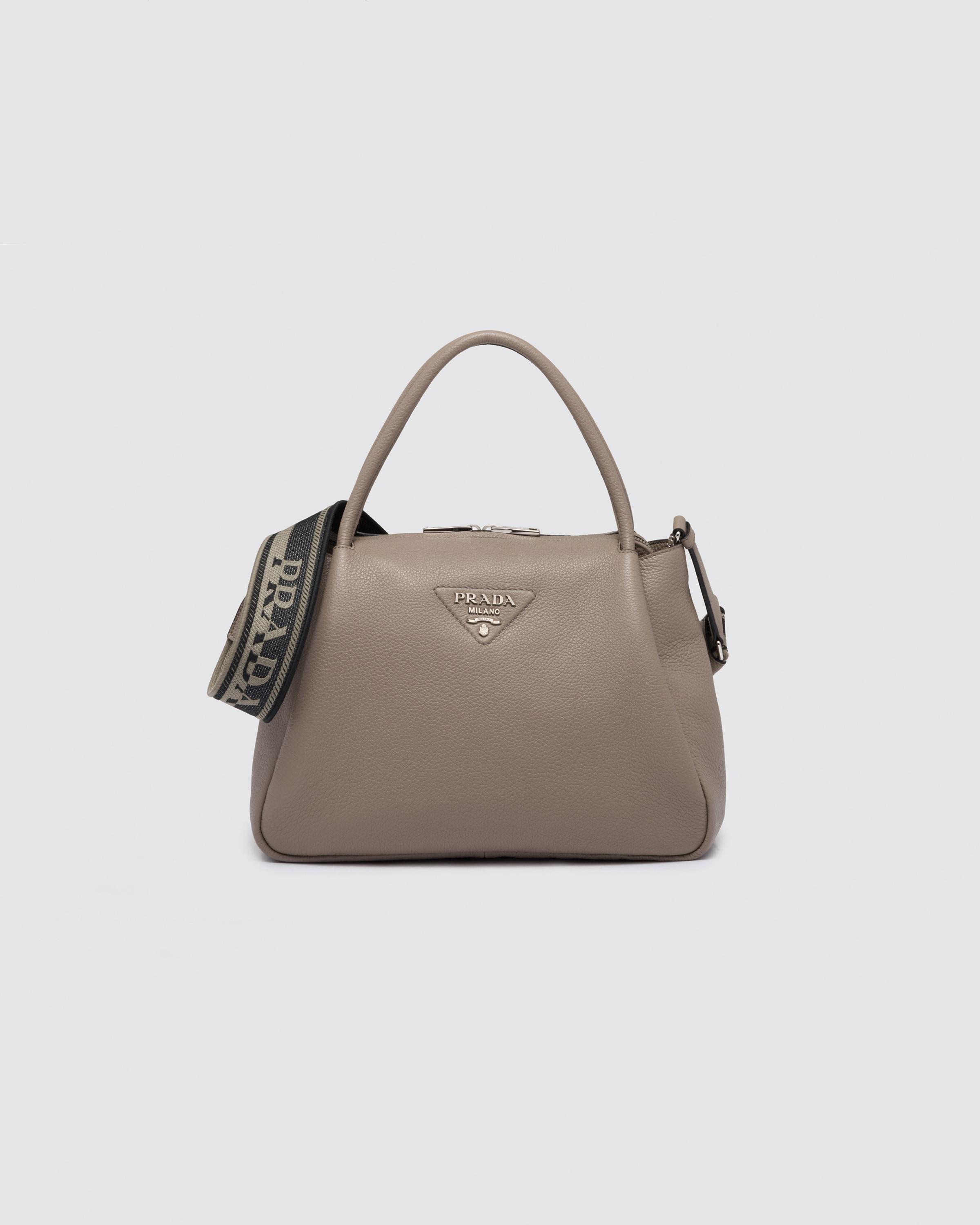 Prada - Small Flou Shoulder Bag - Women - Leather - Os - Black