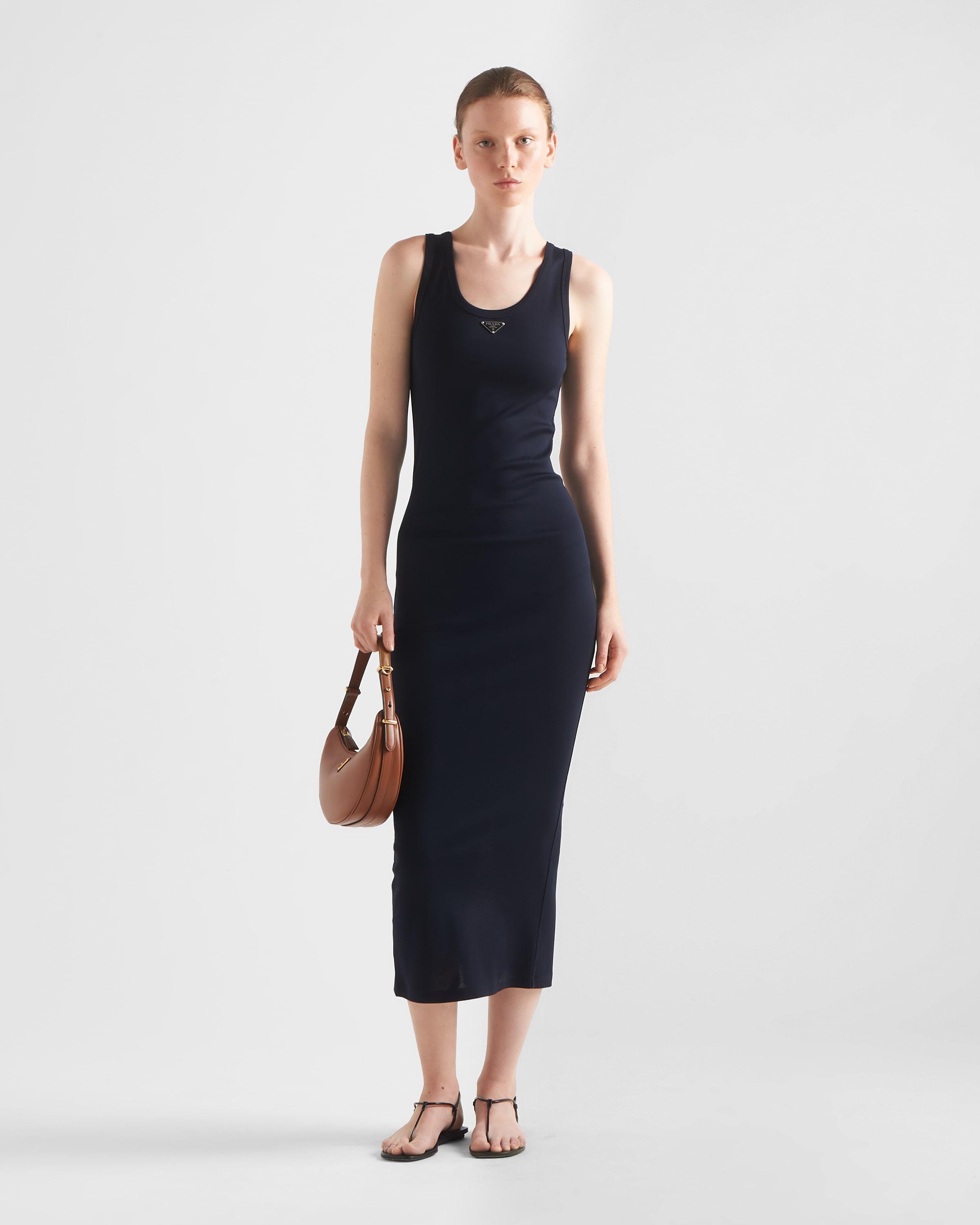 プラダ Prada Acetate Midi Dress Prada // Black Pleated Midi Dress – VSP Consignment