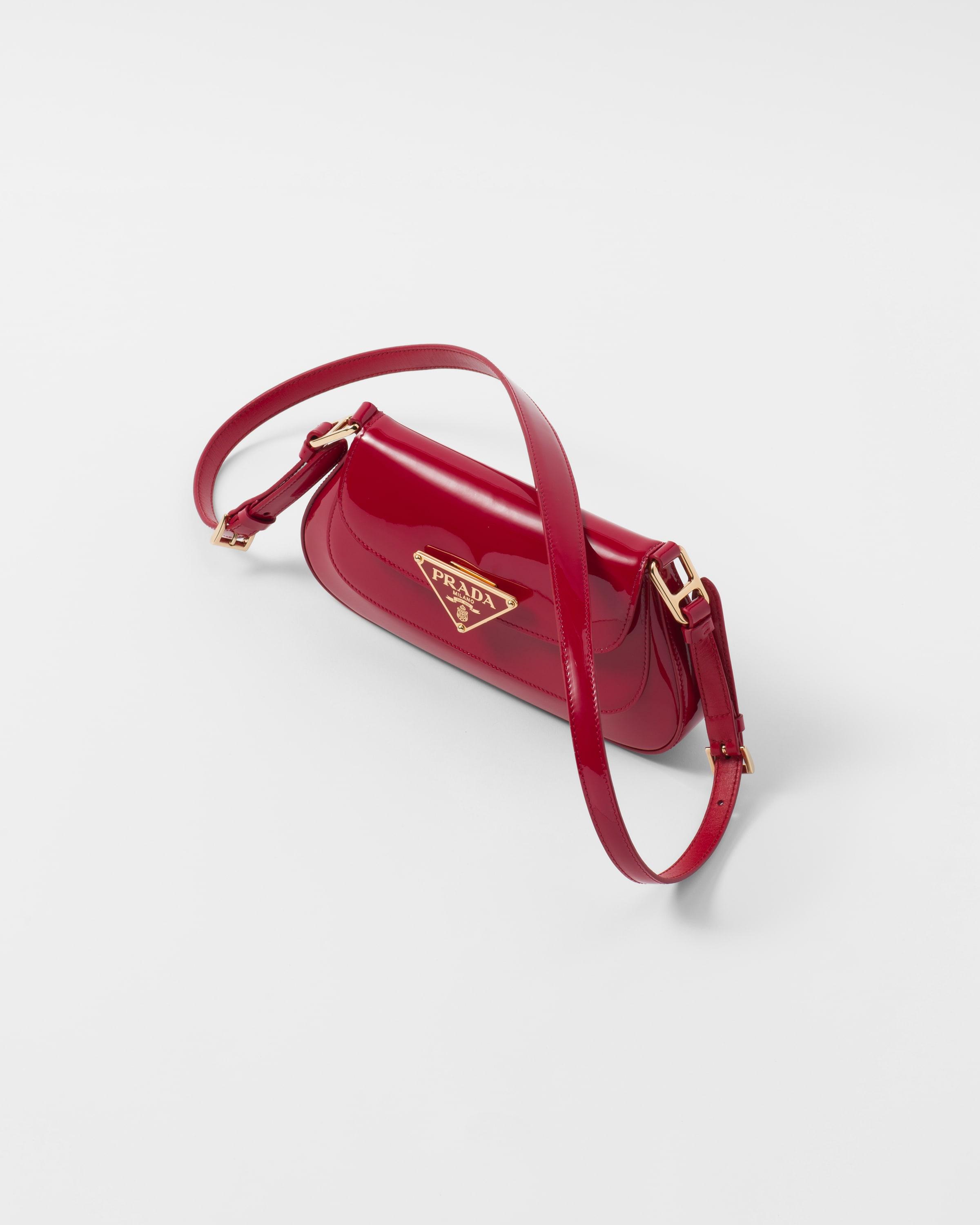Prada Patent Leather Shoulder Bag in Red | Lyst