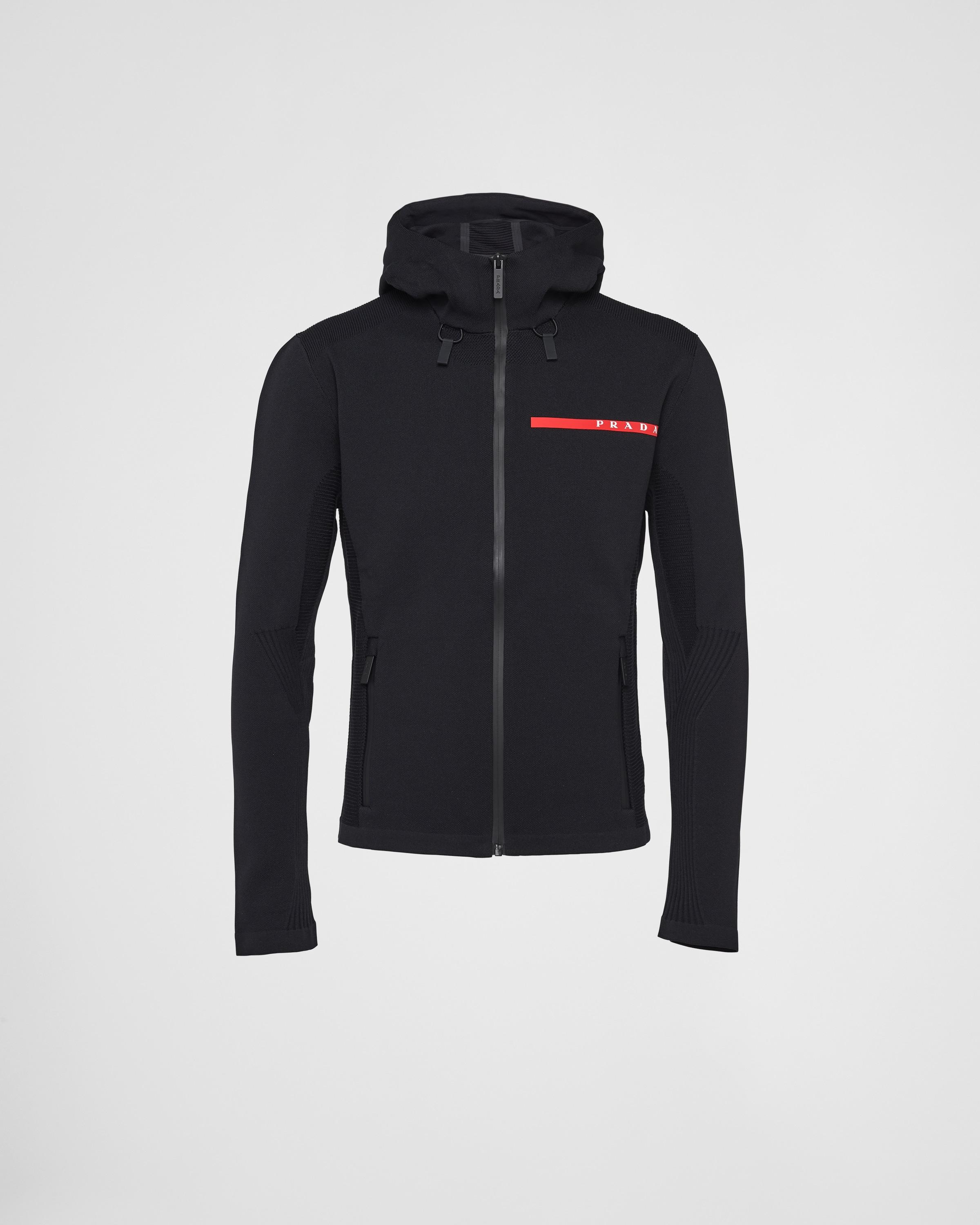 Prada Technical Fabric Hoodie in Blue for Men Lyst UK