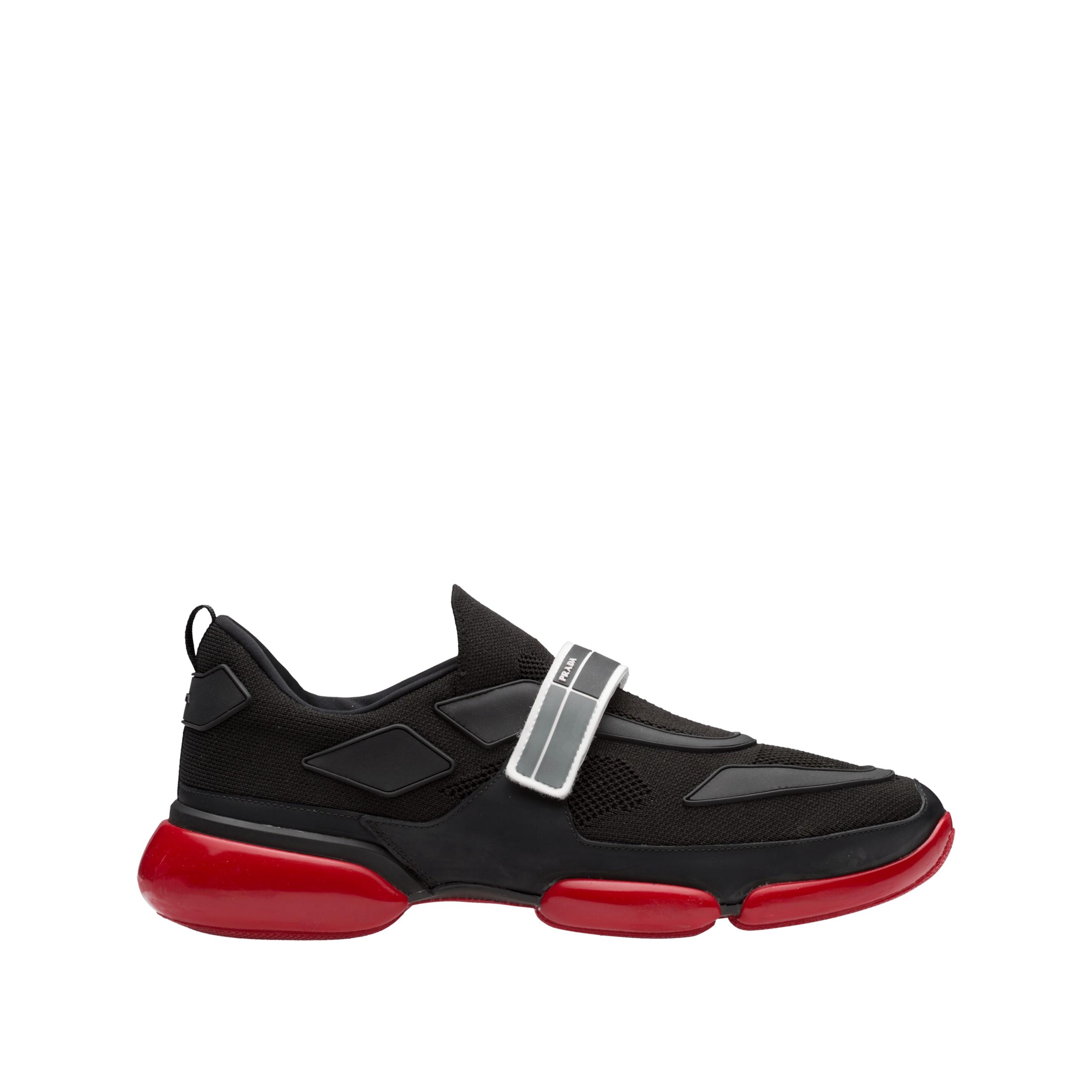 prada shoes red and black