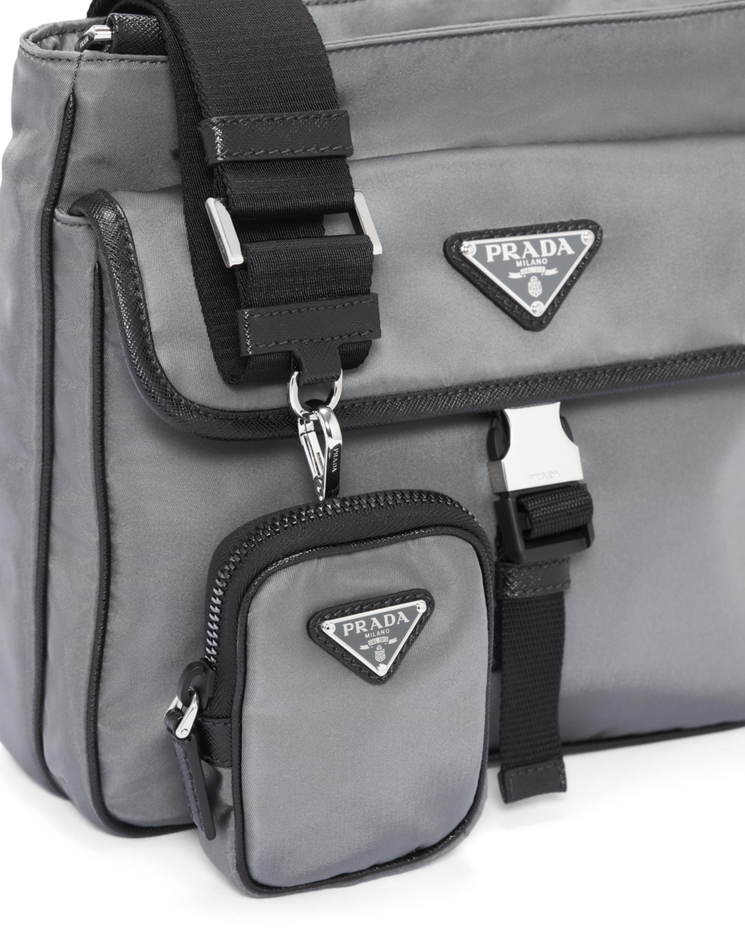 Prada Synthetic Nylon Cross-body Bag in Slate Gray/Black (Gray) for Men ...