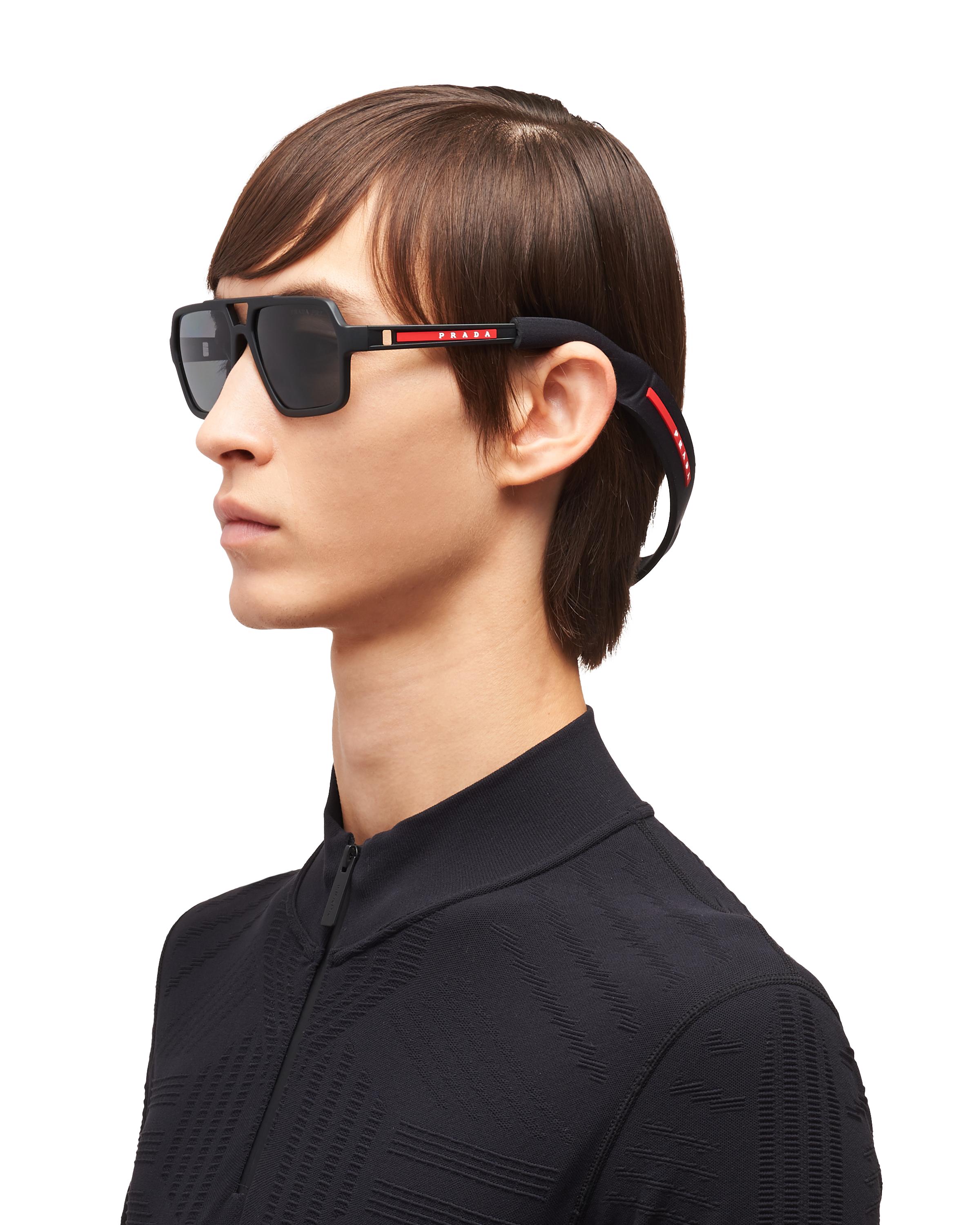 Prada Linea Rossa Eyewear Cord in Black for Men | Lyst