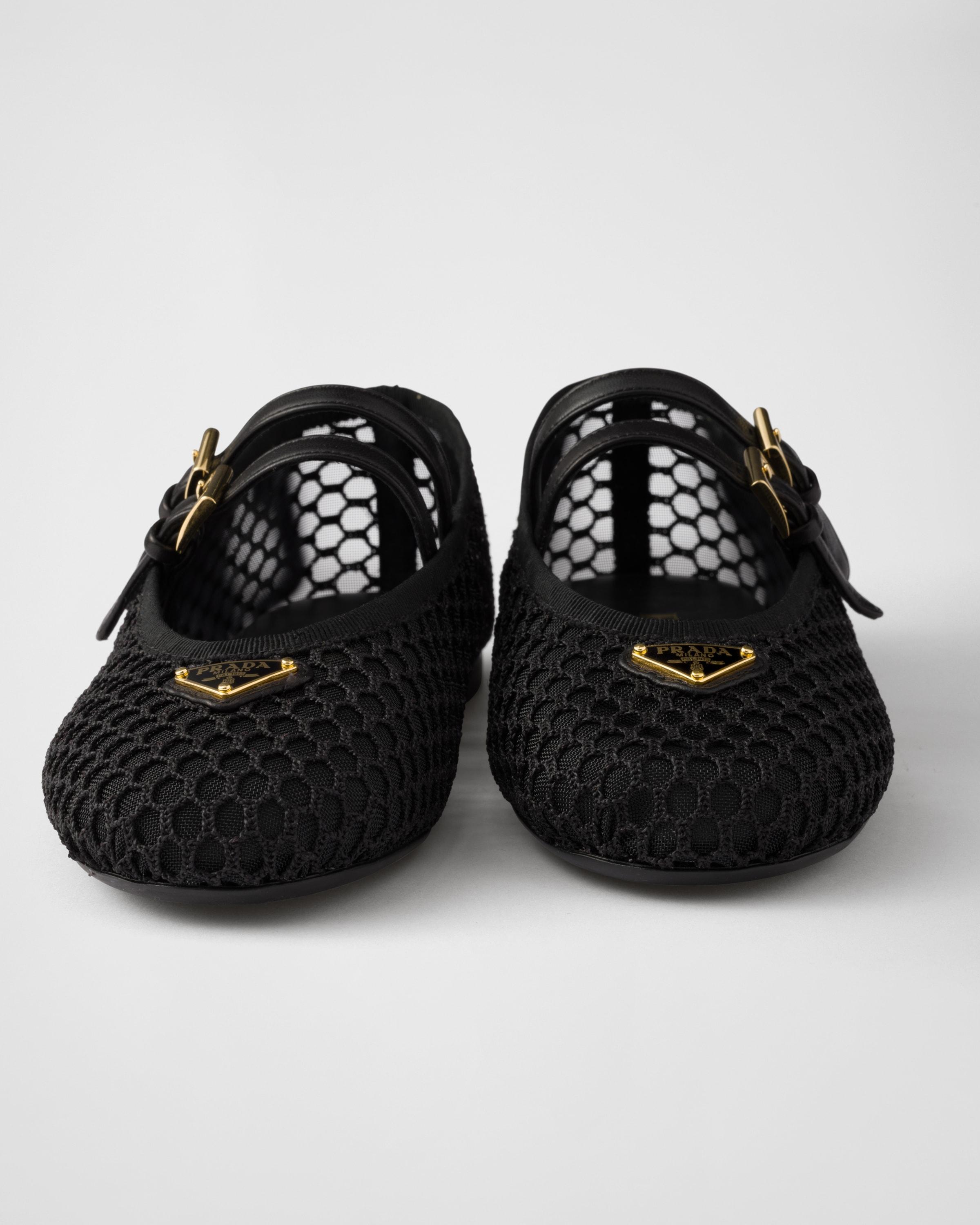 【送料&関税込】Prada Black Mesh Ballerinas Prada Black Mesh Ballerinas フラットシューズ 通販 | italist