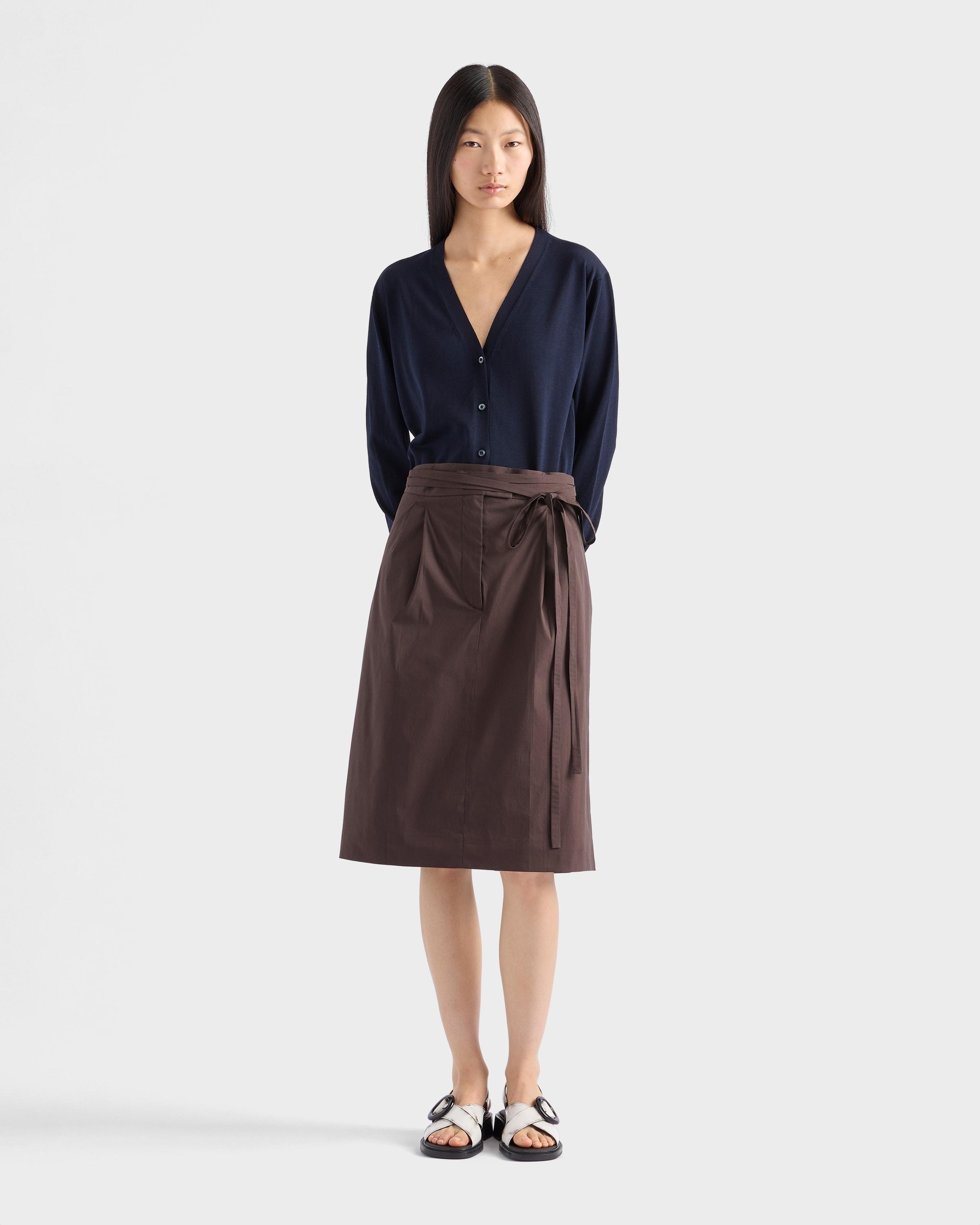 【日本入手困難】プラダ Poplin wrap skirt スカート 日本入手困難】プラダ Poplin wrap skirt スカート (PRADA