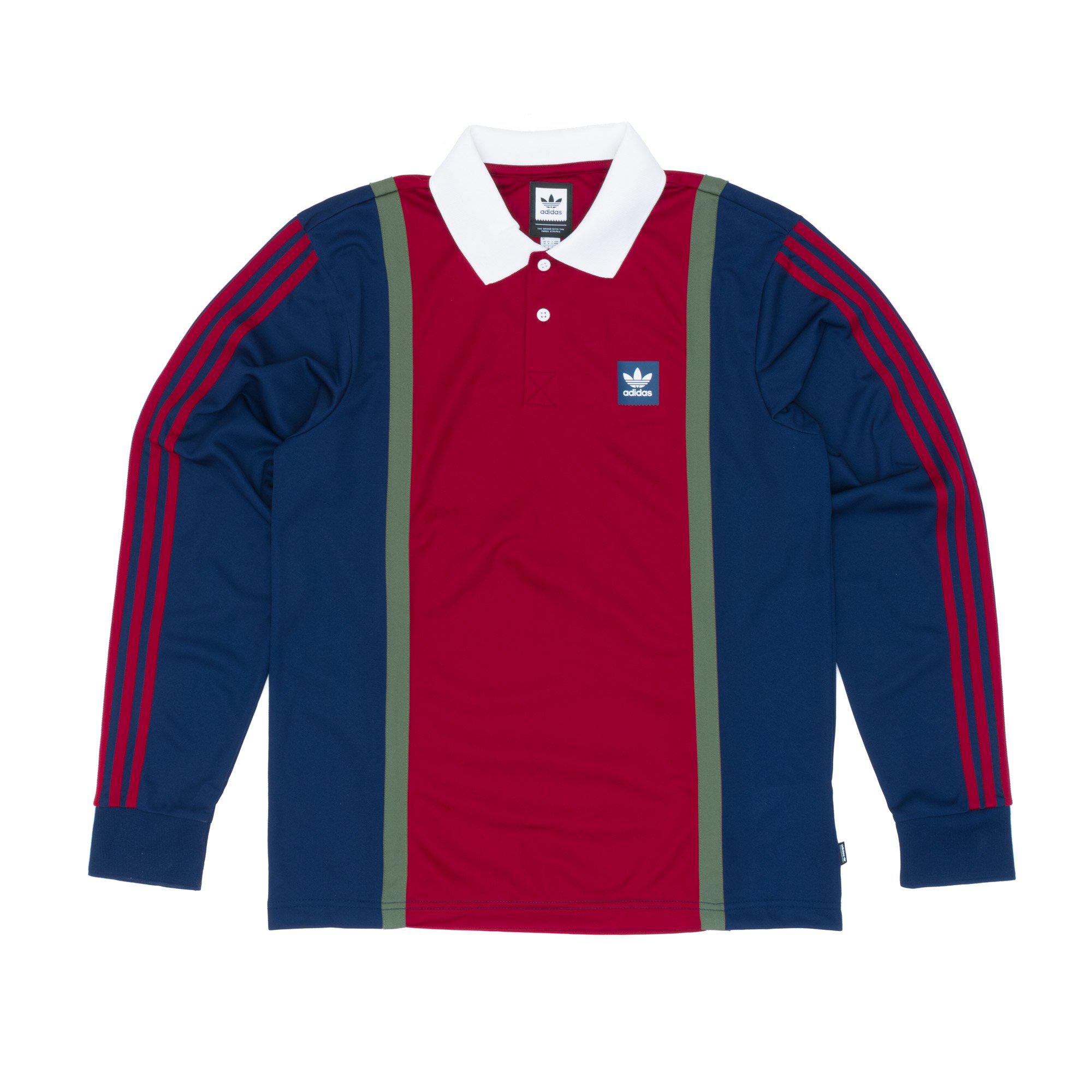 adidas Rugby Jersey in Burgundy (Blue 