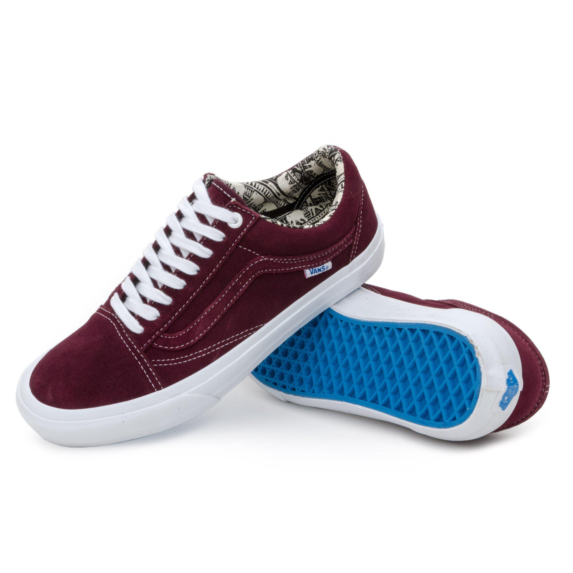 vans old skool pro burgundy