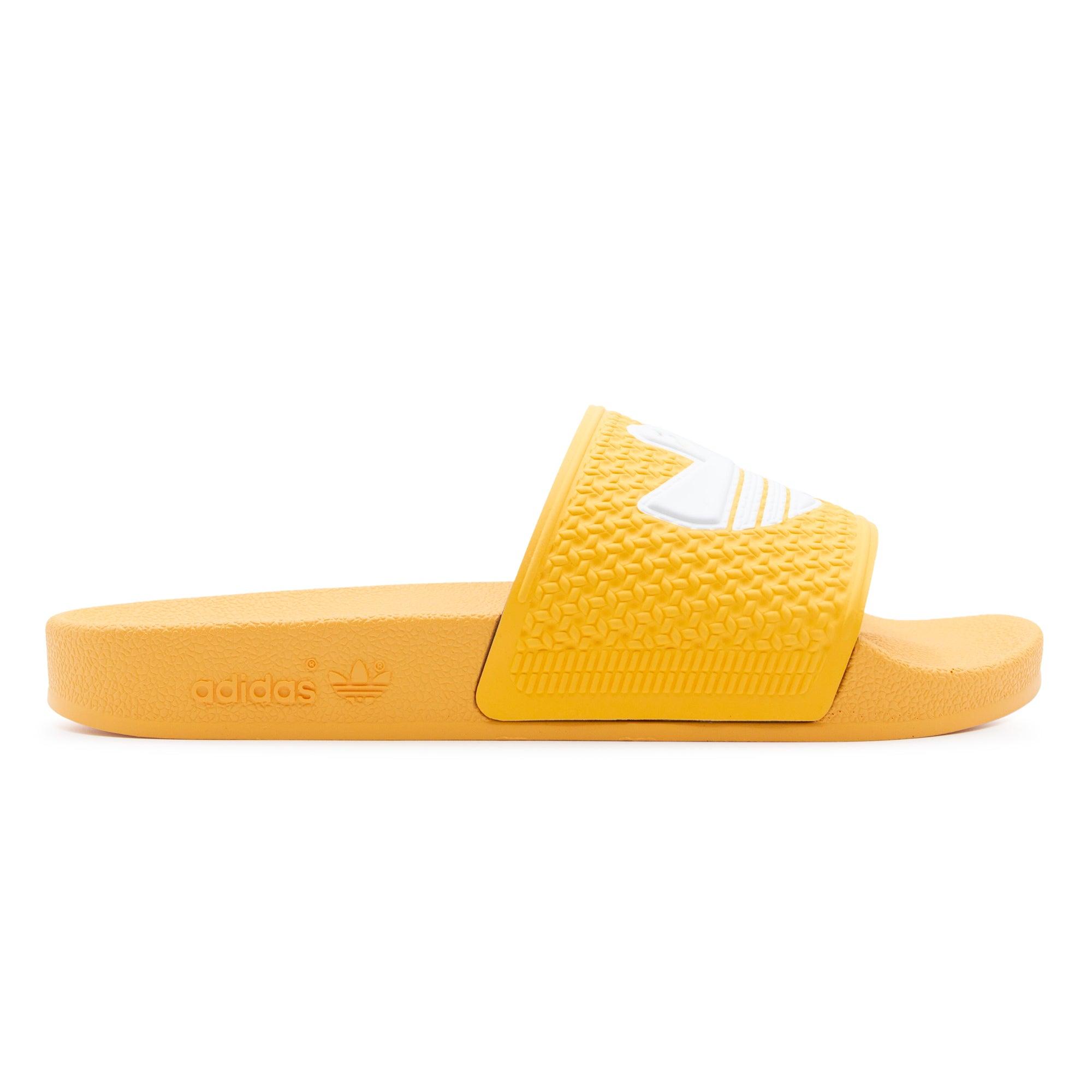 adidas yellow slides