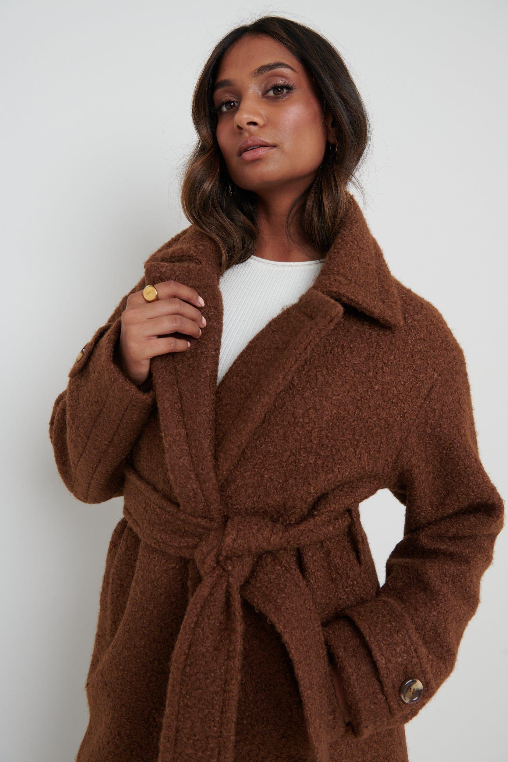 Boucle clearance teddy coat