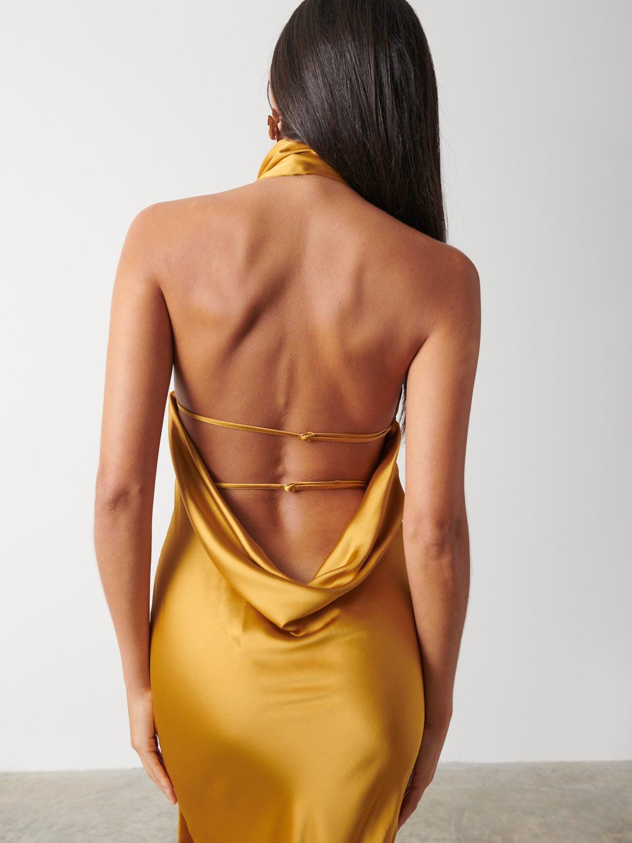 Pretty lavish gold top dress