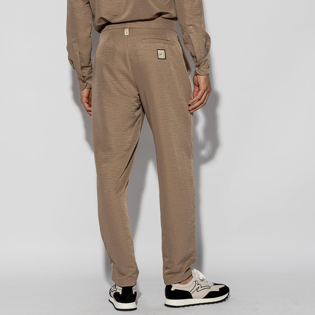 Cotton Brown Antrim Trousers for Men 