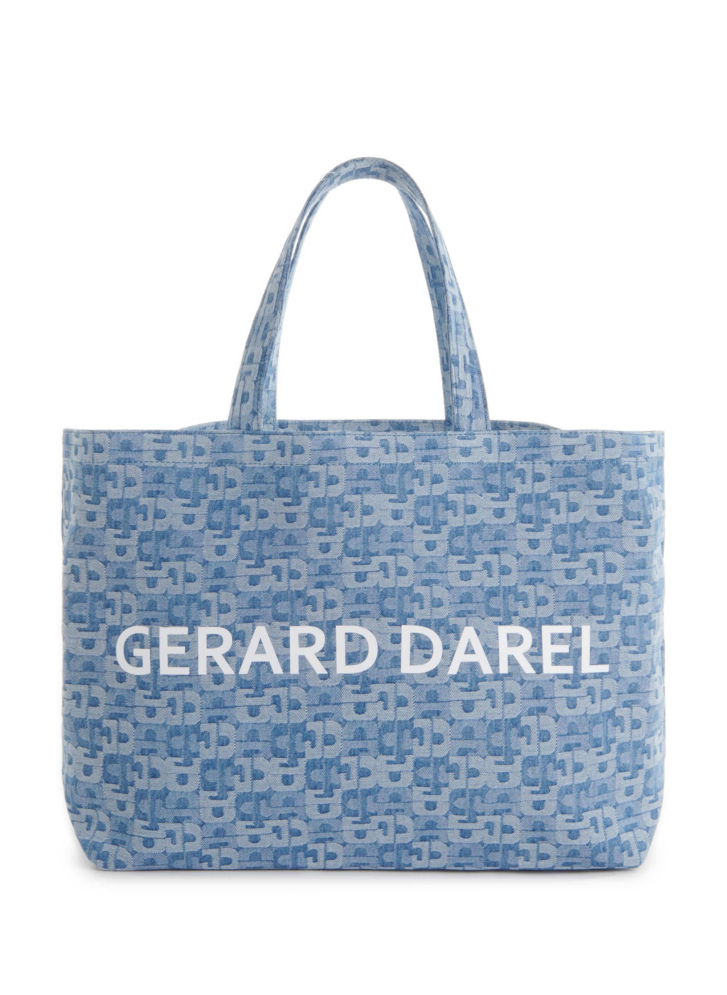 Sac Denim Lolita monogrammé en coton Gerard Darel en coloris Bleu