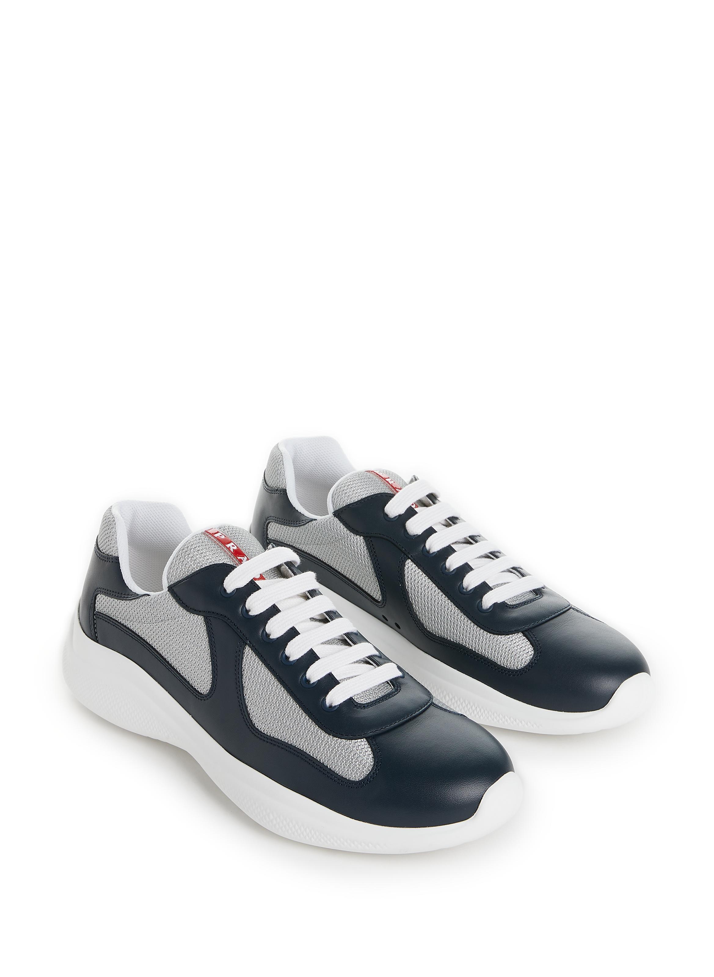 Prada America's Cup Leather & Technical Fabric Sneakers in Blue for Men |  Lyst UK