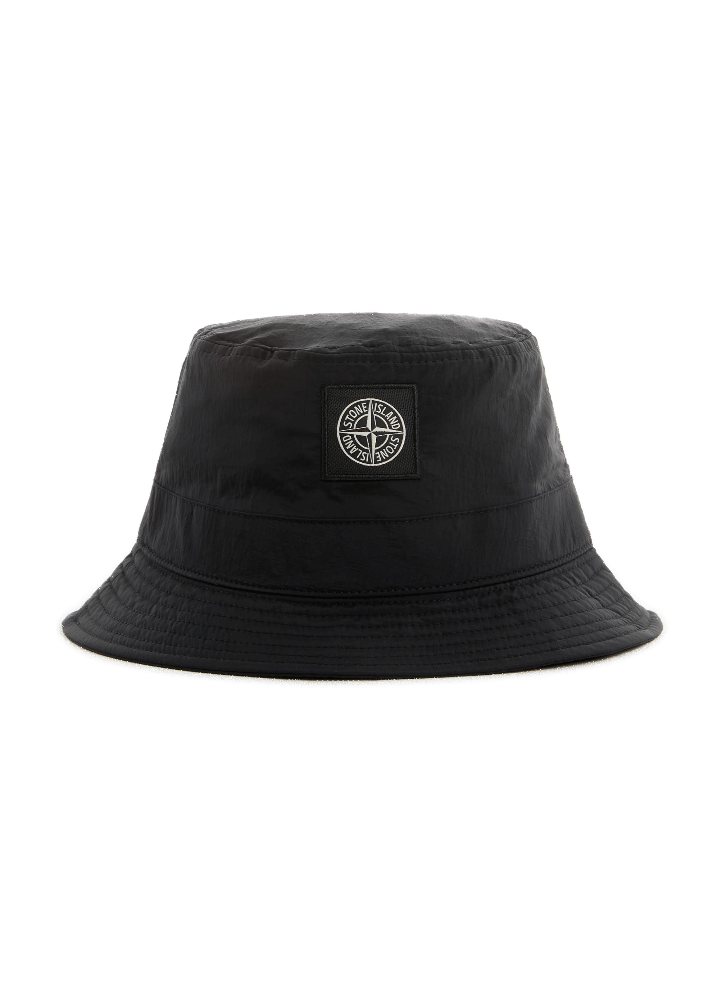 Stone Island Nylon Bucket Hat in Black for Men | Lyst UK