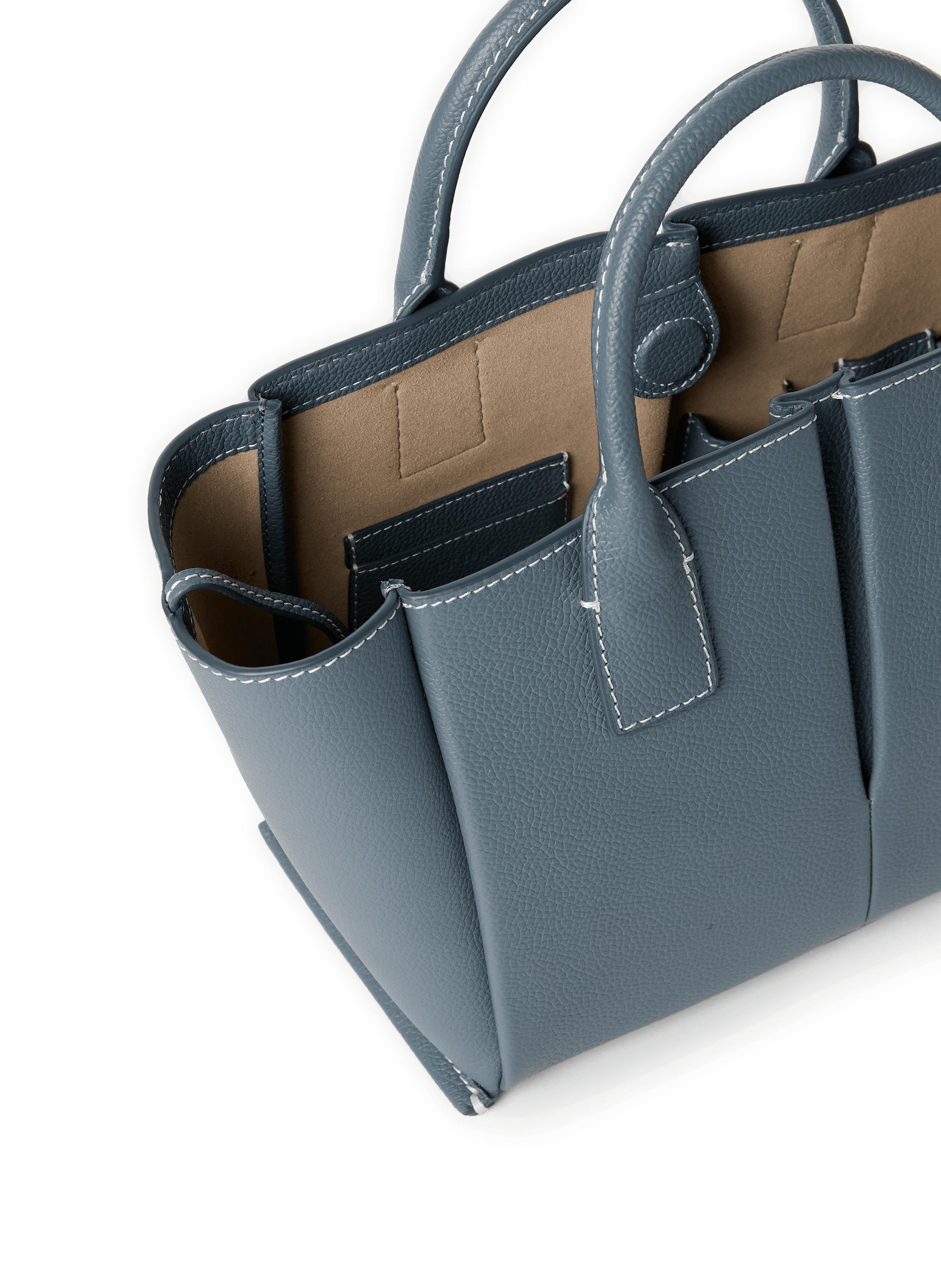 Elena Cabas Cuir Marron Grand Sac Cabas Elena En Cuir Grainé