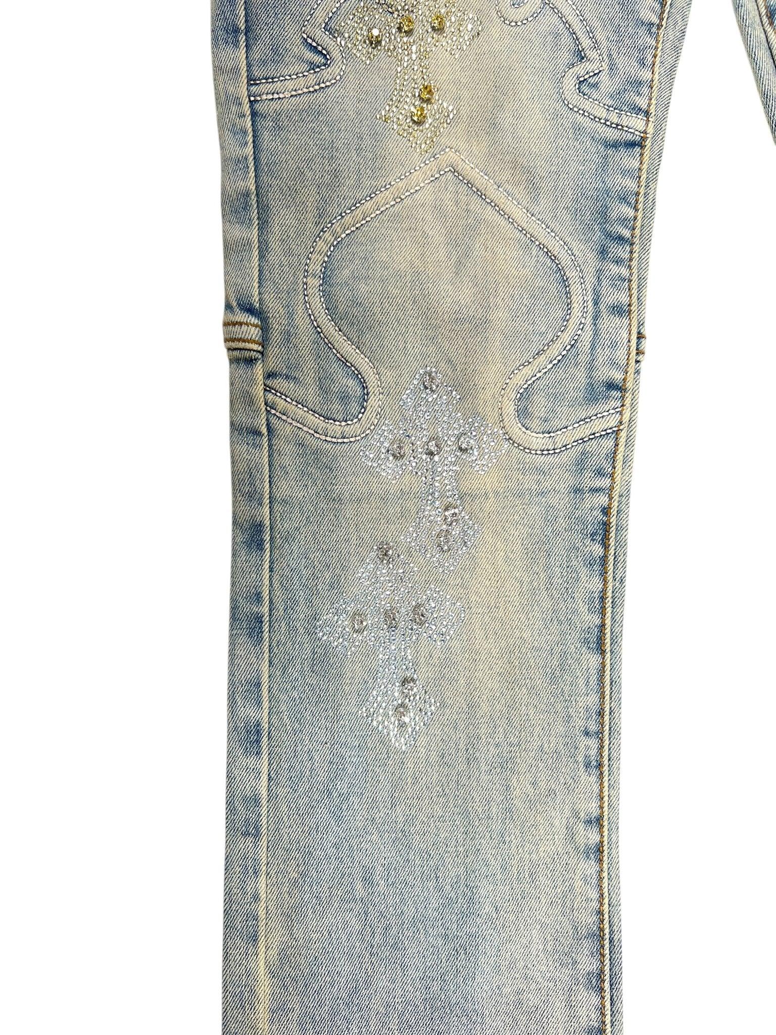GUAPI Faded Cross Denim V2 Jeans in Gray for Men | Lyst