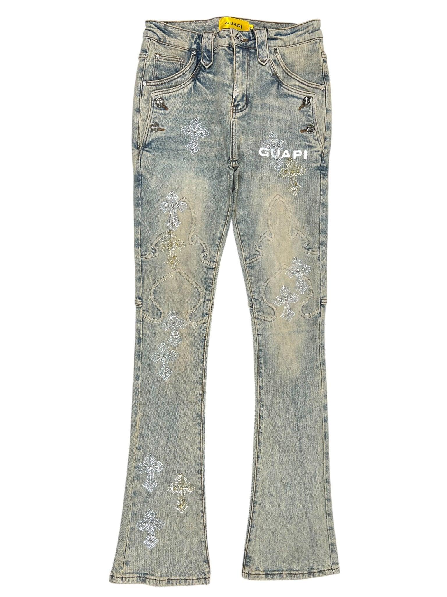 GUAPI Faded Cross Denim V2 Jeans in Gray for Men | Lyst