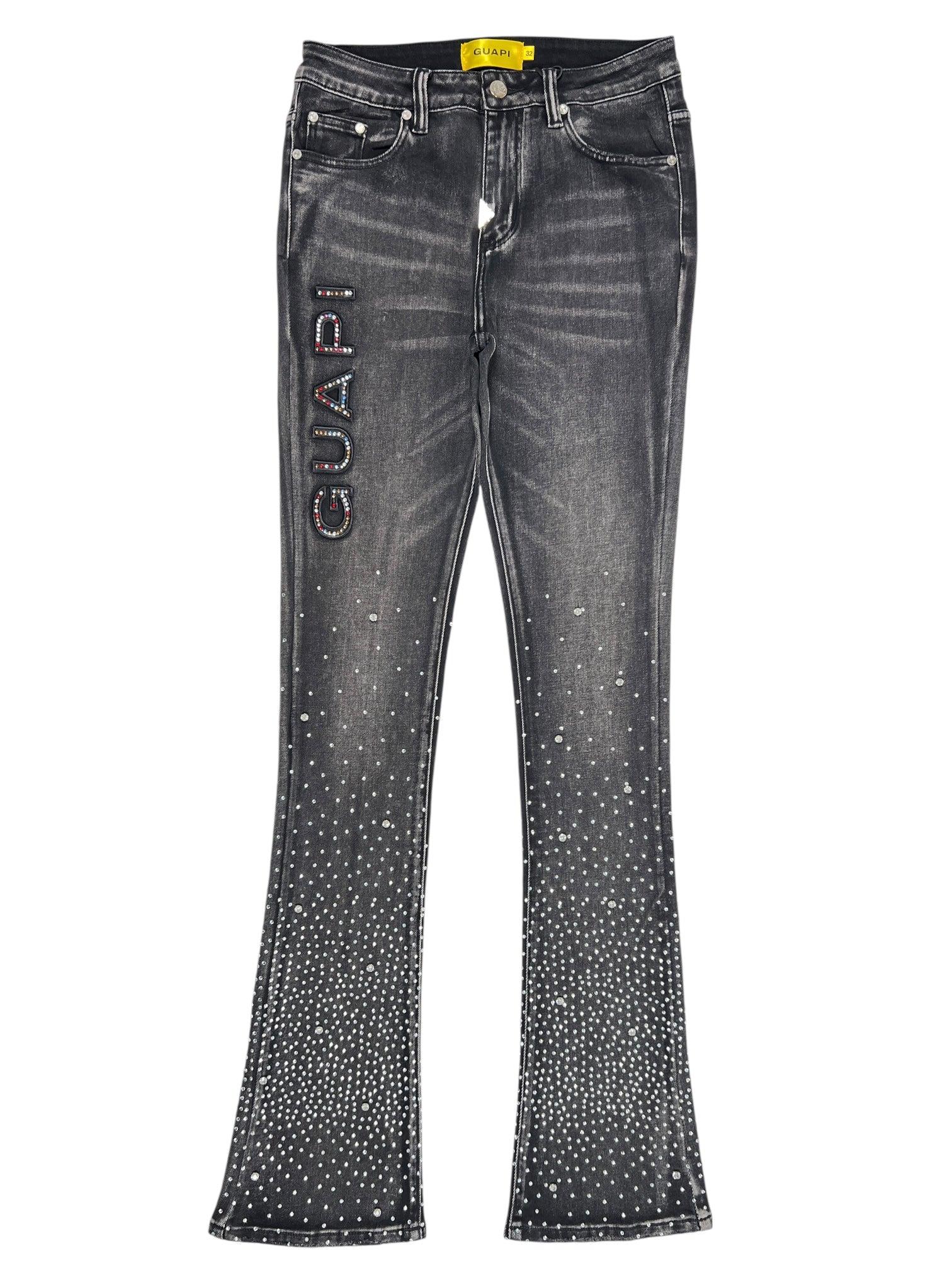 GUAPI Iron Embellished Denim in Gray for Men | Lyst