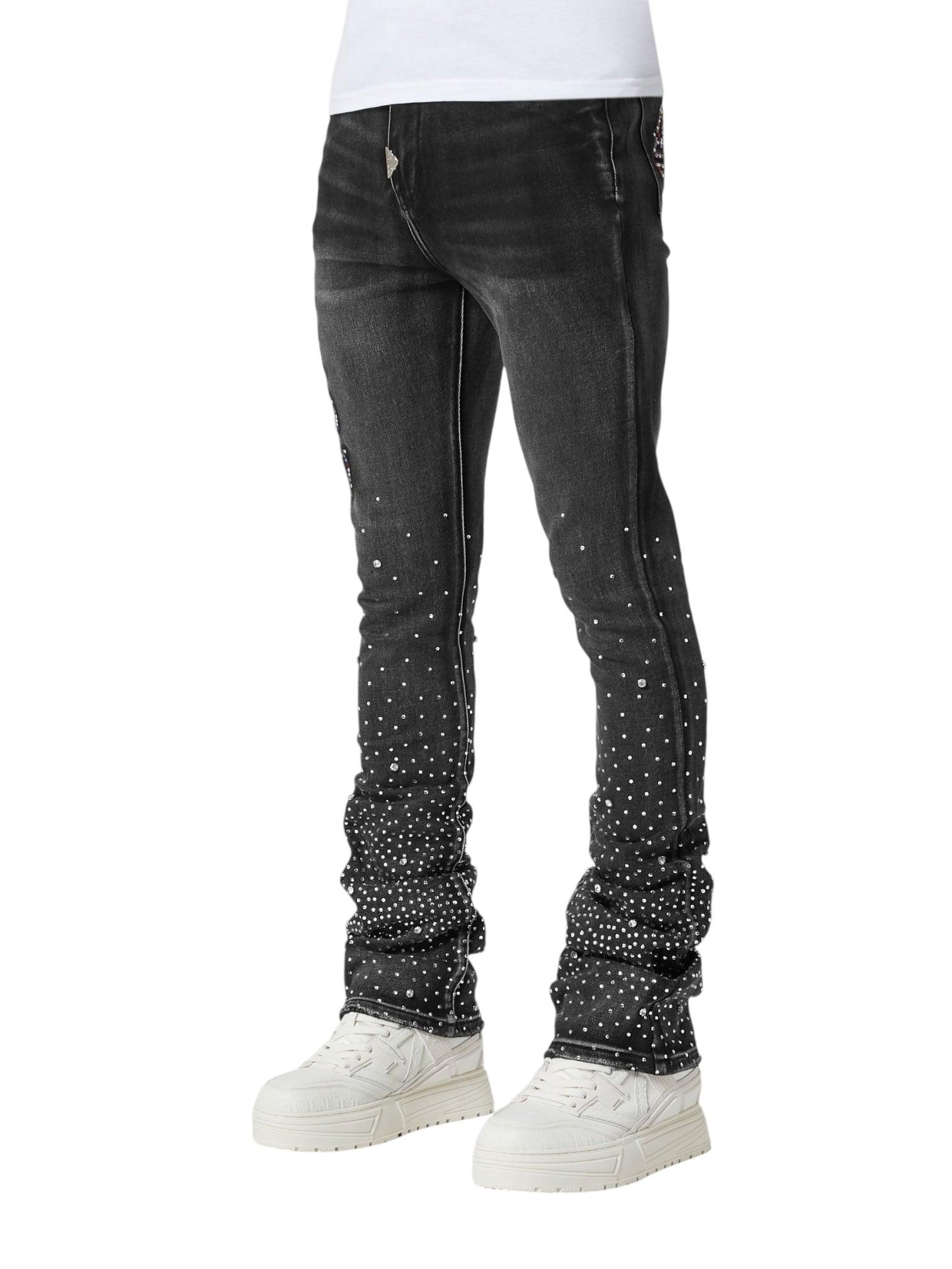 GUAPI Iron Embellished Denim in Gray for Men | Lyst