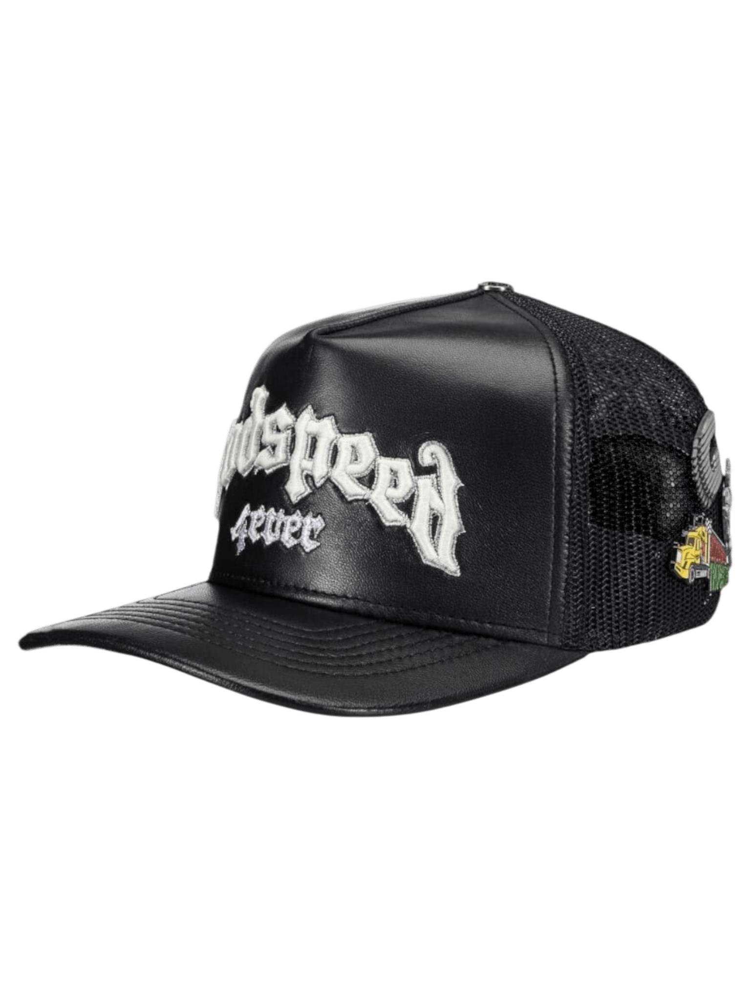 Godspeed Gs Forever Premium Leather Trucker Hat in Black for Men