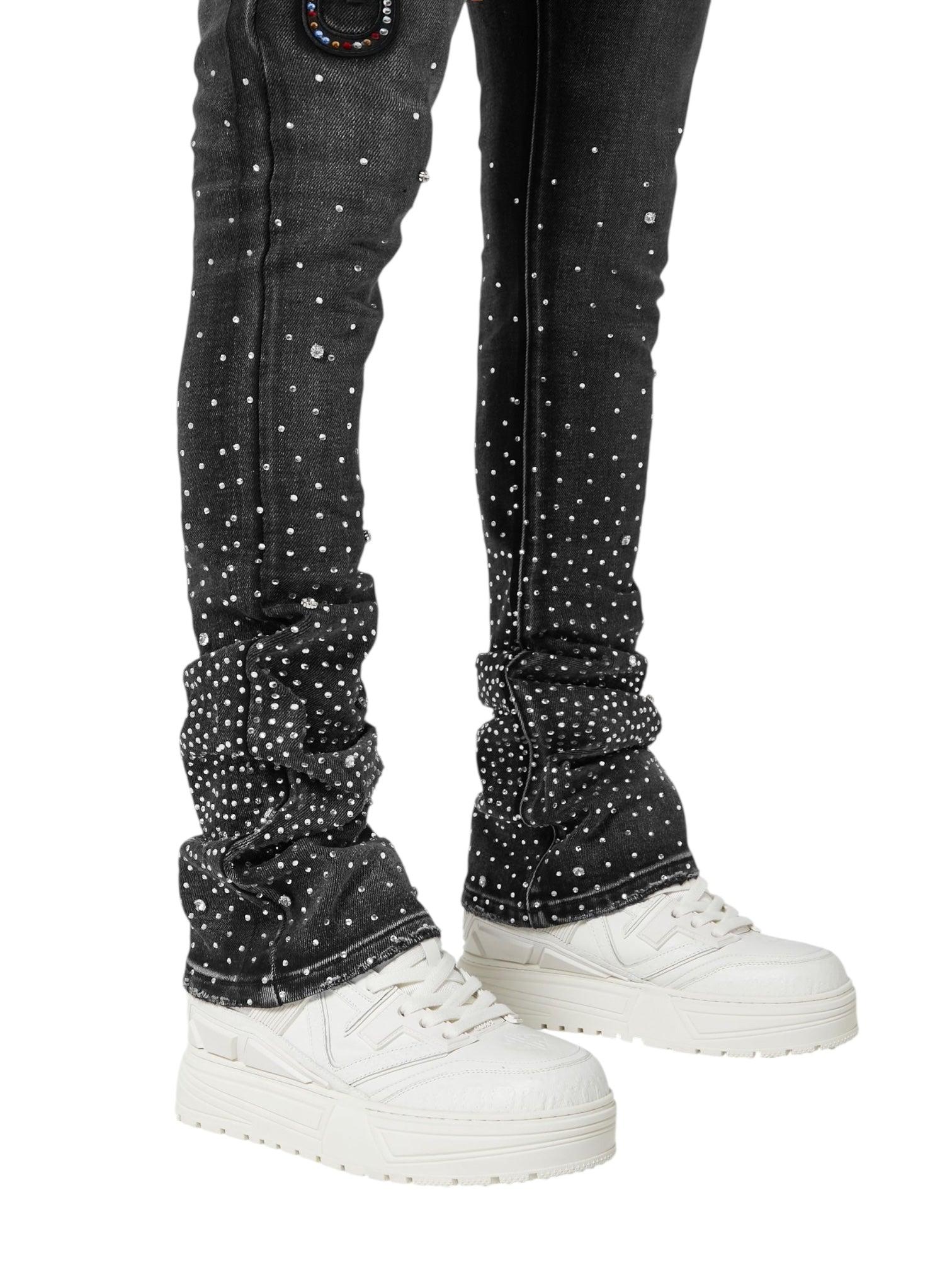 GUAPI Iron Embellished Denim in Gray for Men | Lyst