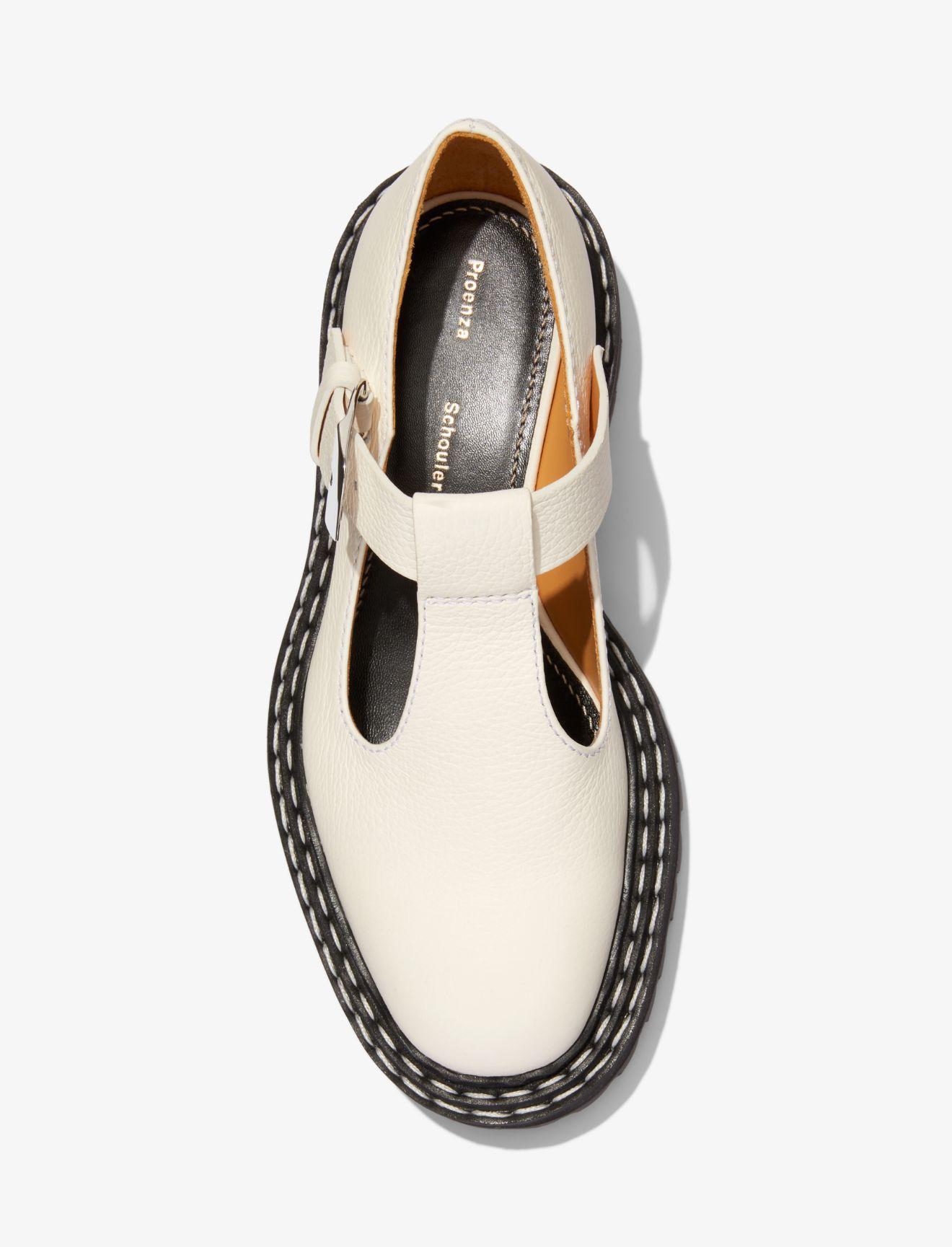 Proenza Schouler Leather Lug Sole Mary Janes in White - Lyst