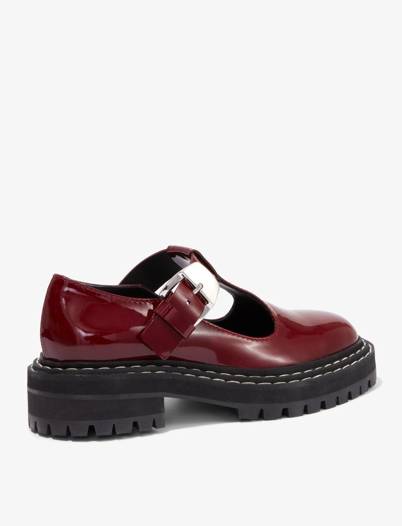 Proenza Schouler Patent Lug Sole Mary Janes in Bordeaux/Red (Red) - Lyst