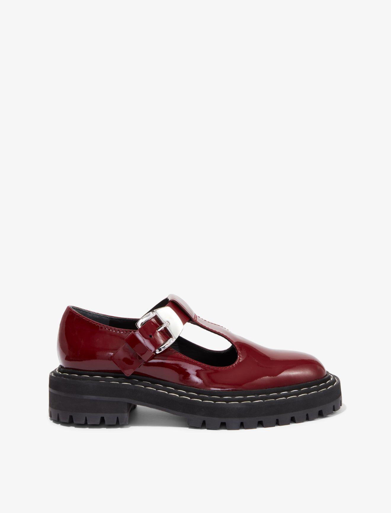 Proenza Schouler Patent Lug Sole Mary Janes in Bordeaux/Red (Red) - Lyst