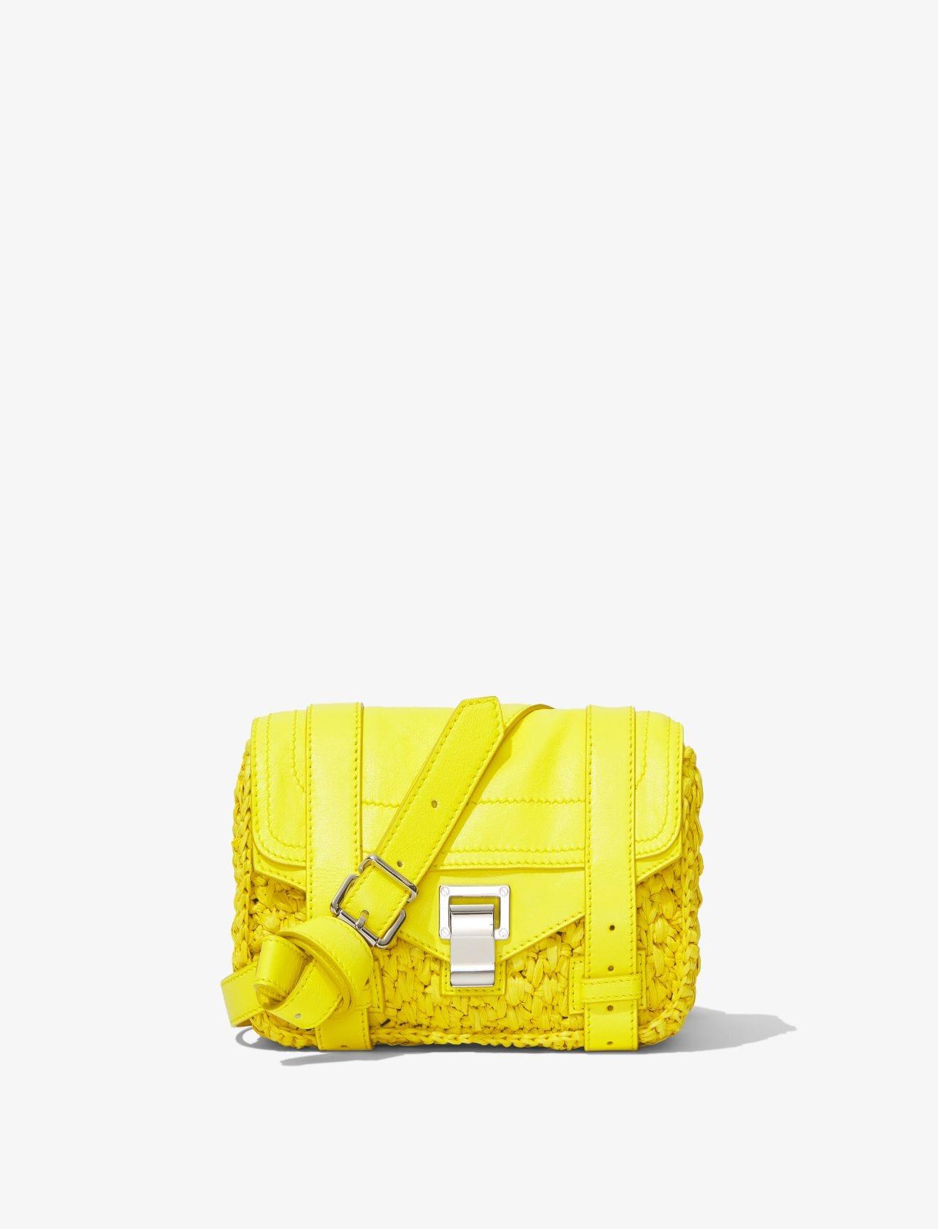 Proenza Schouler Raffia Ps1 Mini Crossbody Bag in Yellow | Lyst