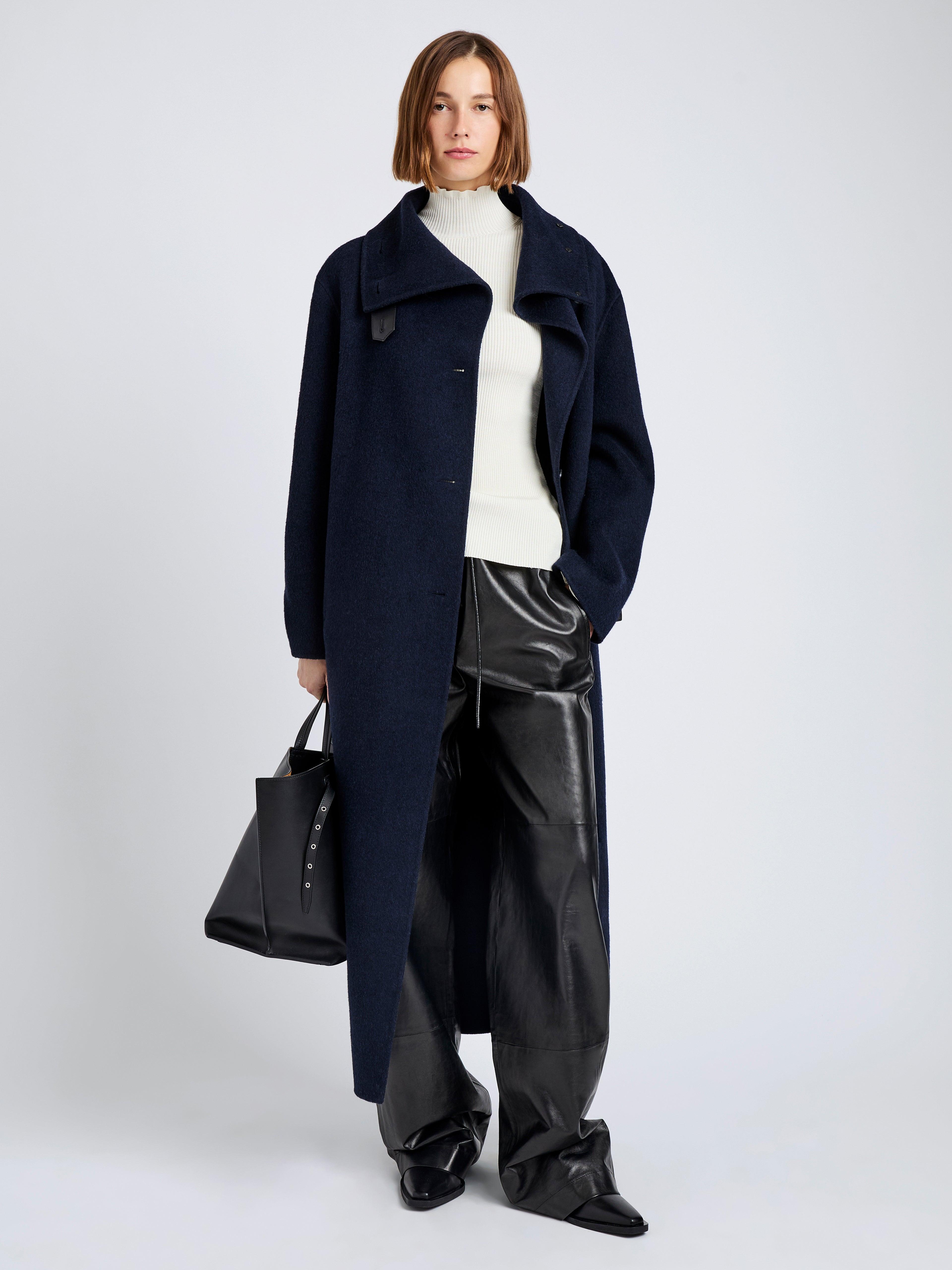 Proenza Schouler ネイビー ウール ピーコート Proenza Schouler ネイビー ウール ピーコート